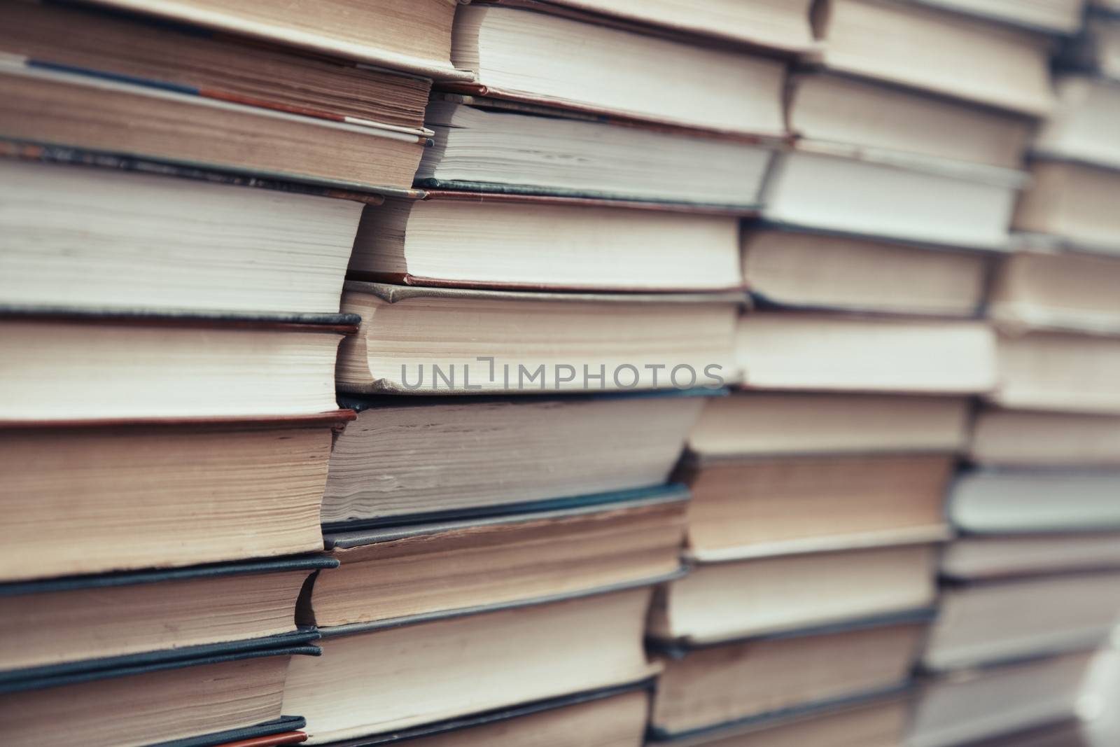 Rows and columns of numerous books