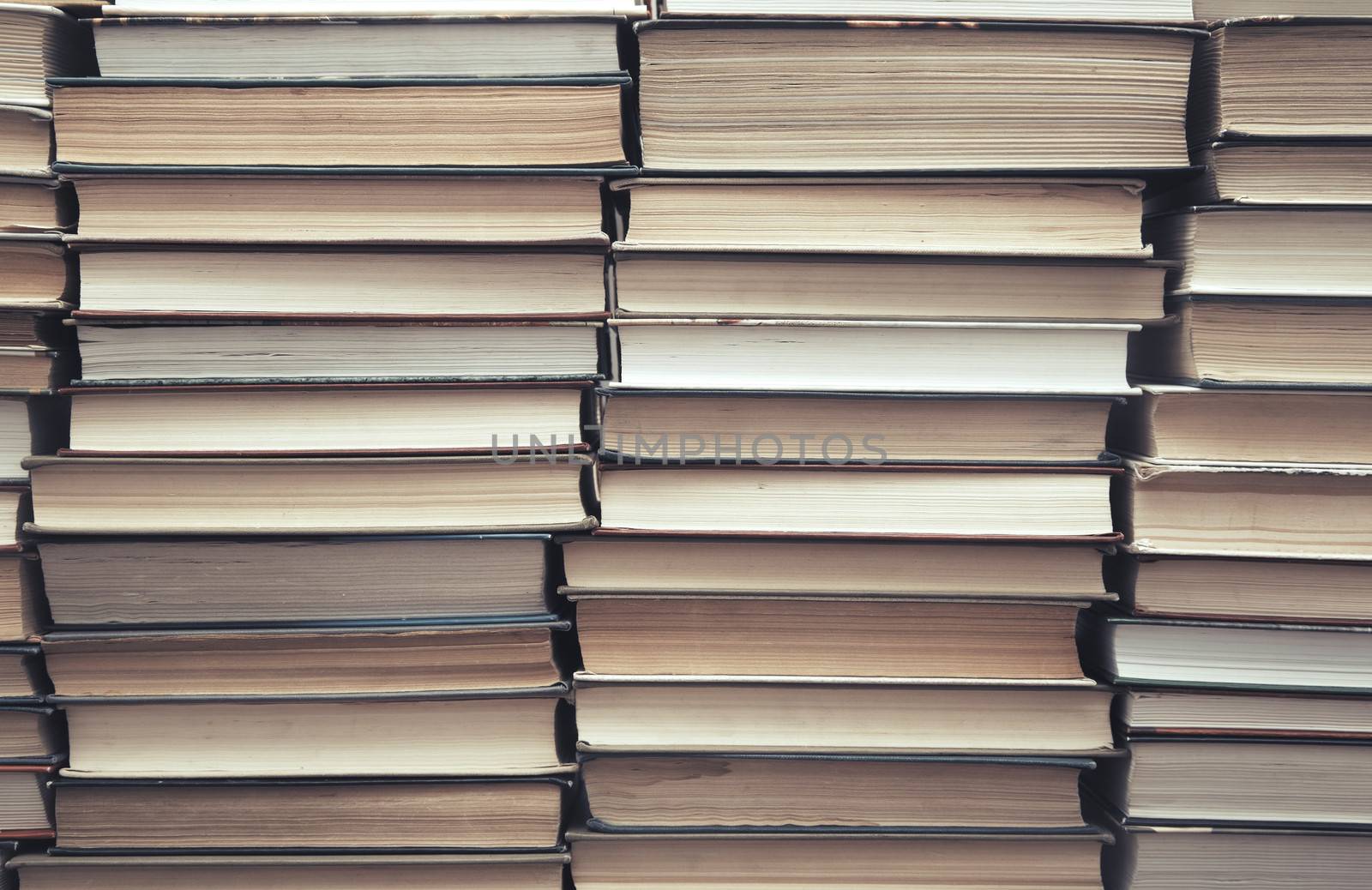 Rows and columns of numerous books