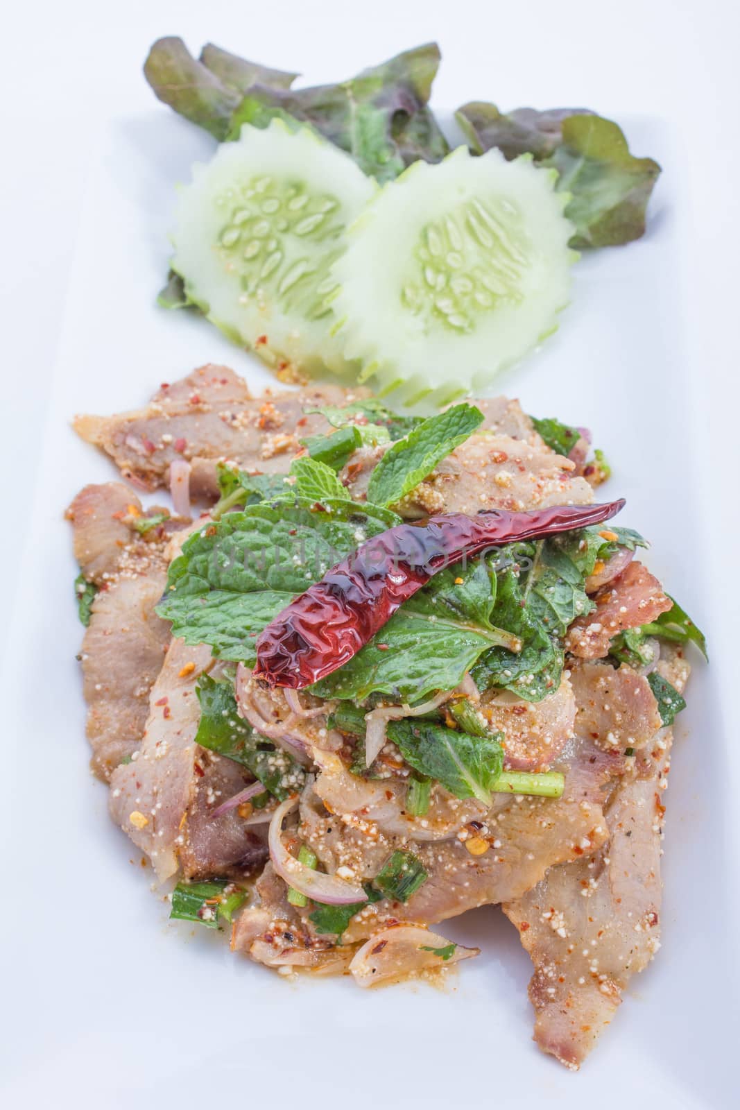 Spicy pork is food thailand
