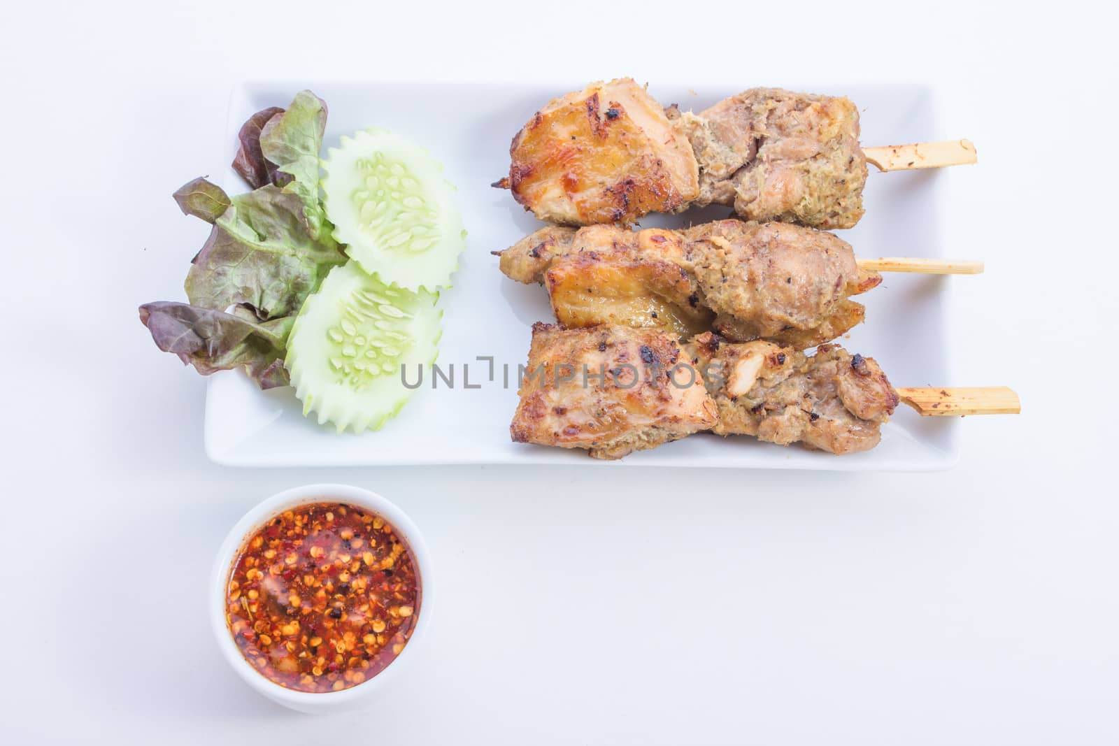 Grilled chicken skewers by tuchkay