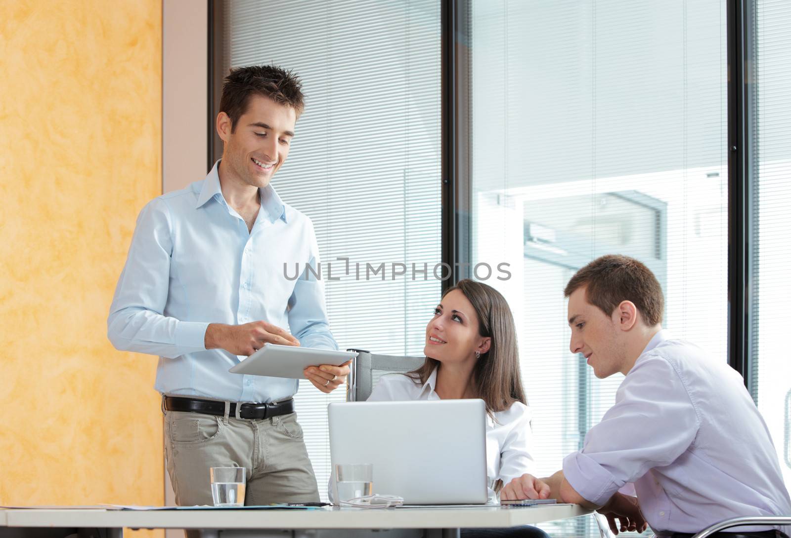 Group of businesspeople working together as a team 