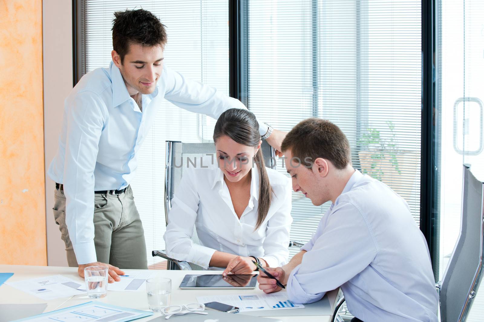 Group of businesspeople working together as a team 