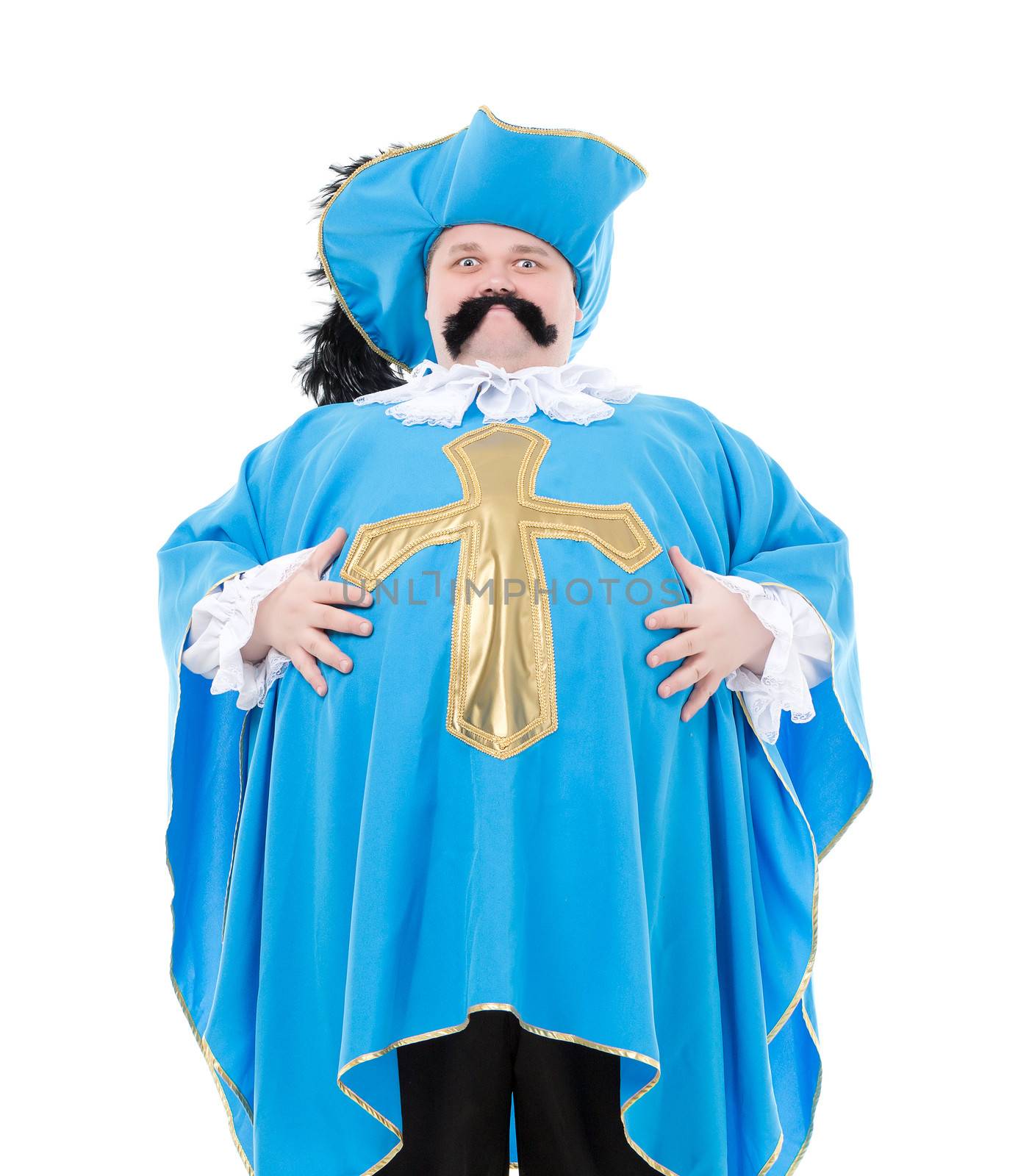 Musketeer in turquoise blue uniform by Discovod