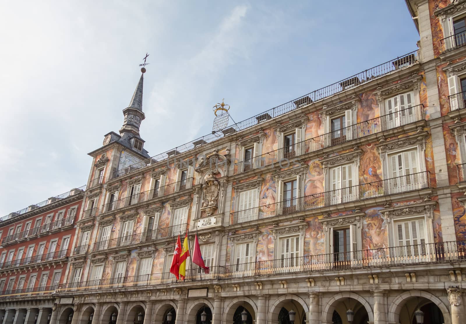 House bakery facade in the Plaza Mayor of Madrid, Spain