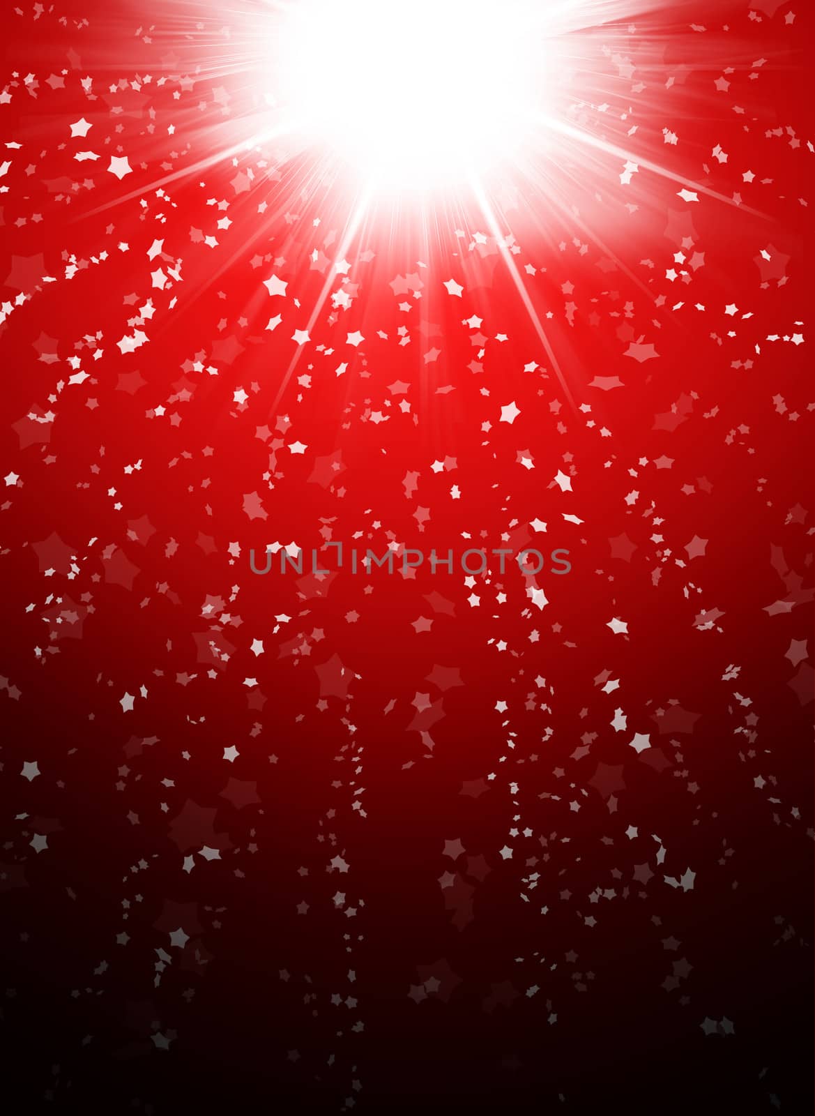 New Year's background. Snowflakes on abstract red background
