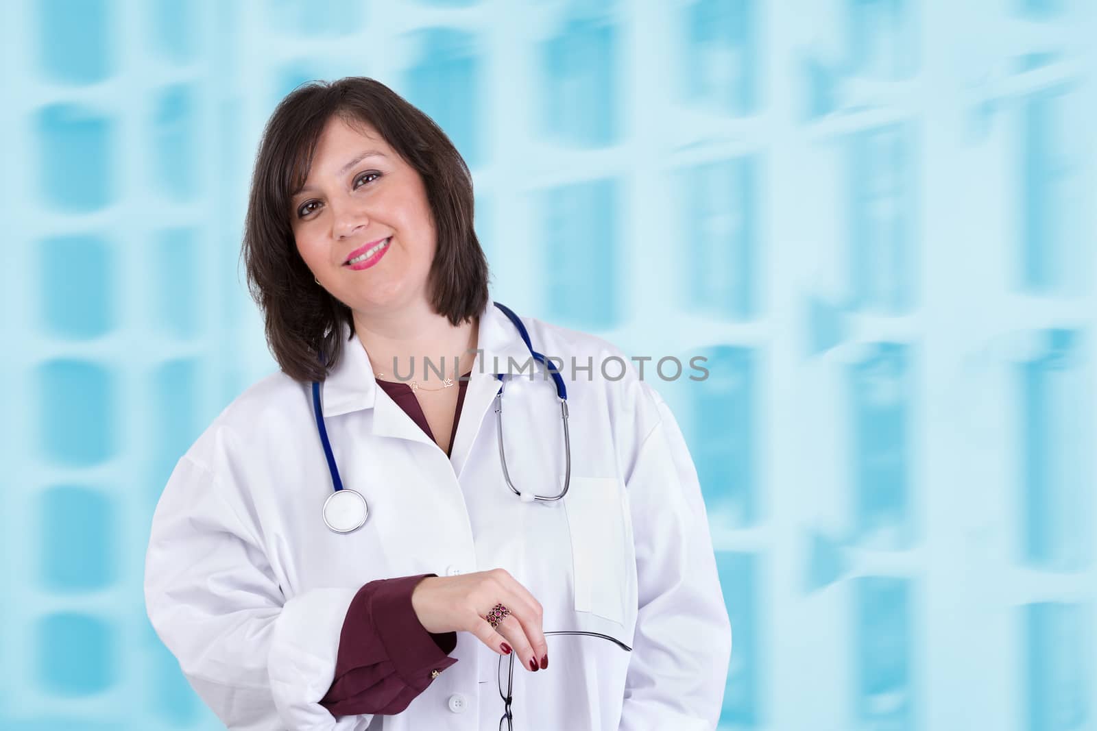 Sympathetic healthcare employee looking at you genuinely and friendly