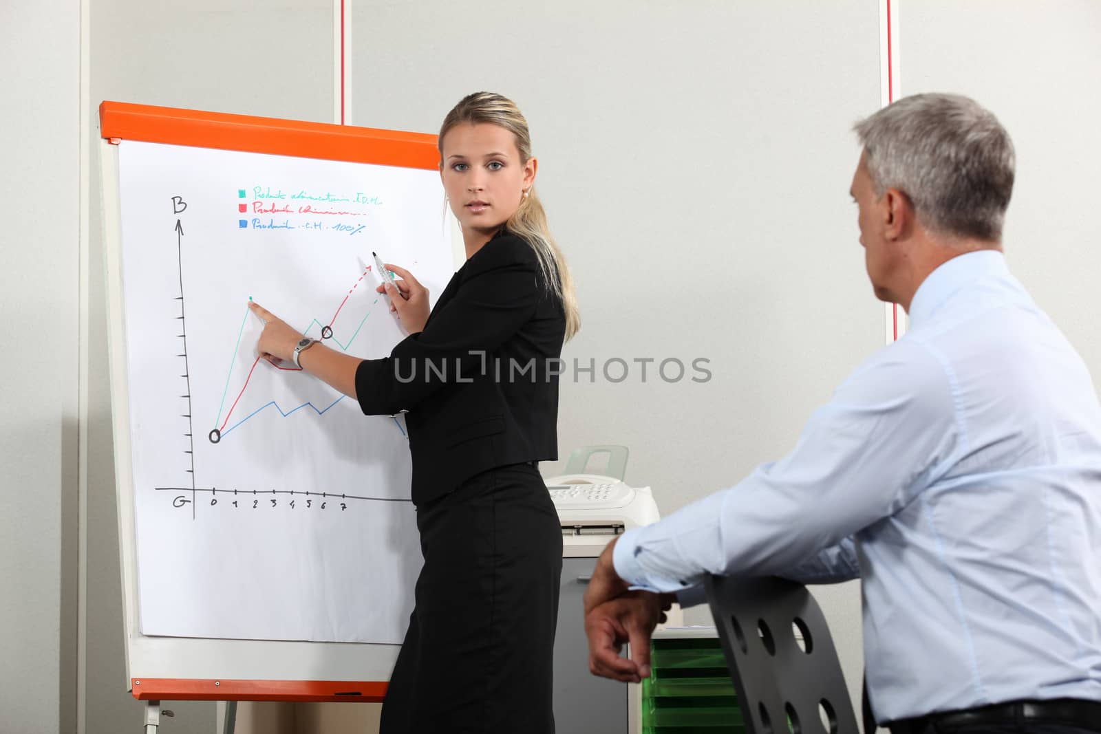 young businesswoman making a presentation