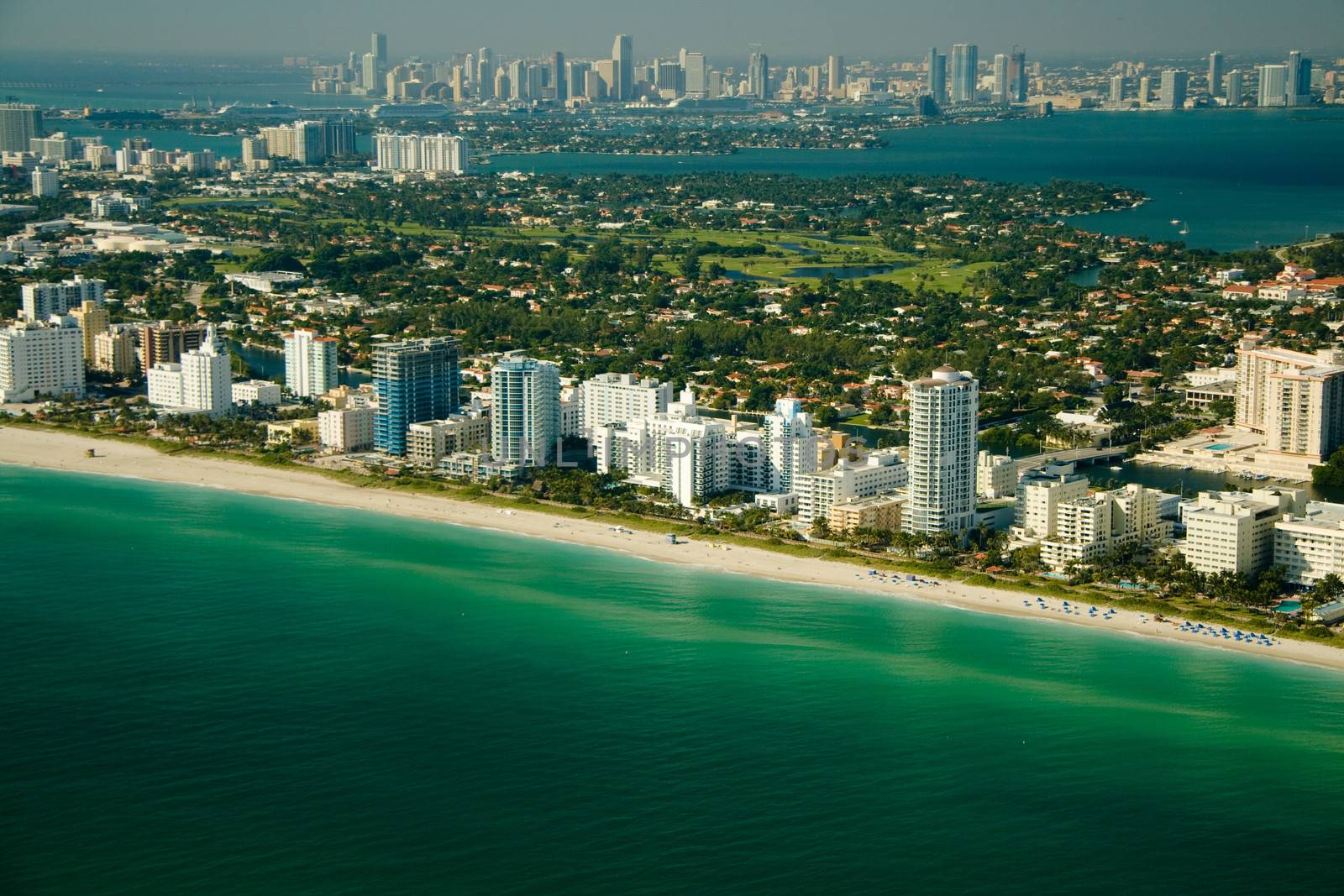 Aerial view of Miami shore by CelsoDiniz