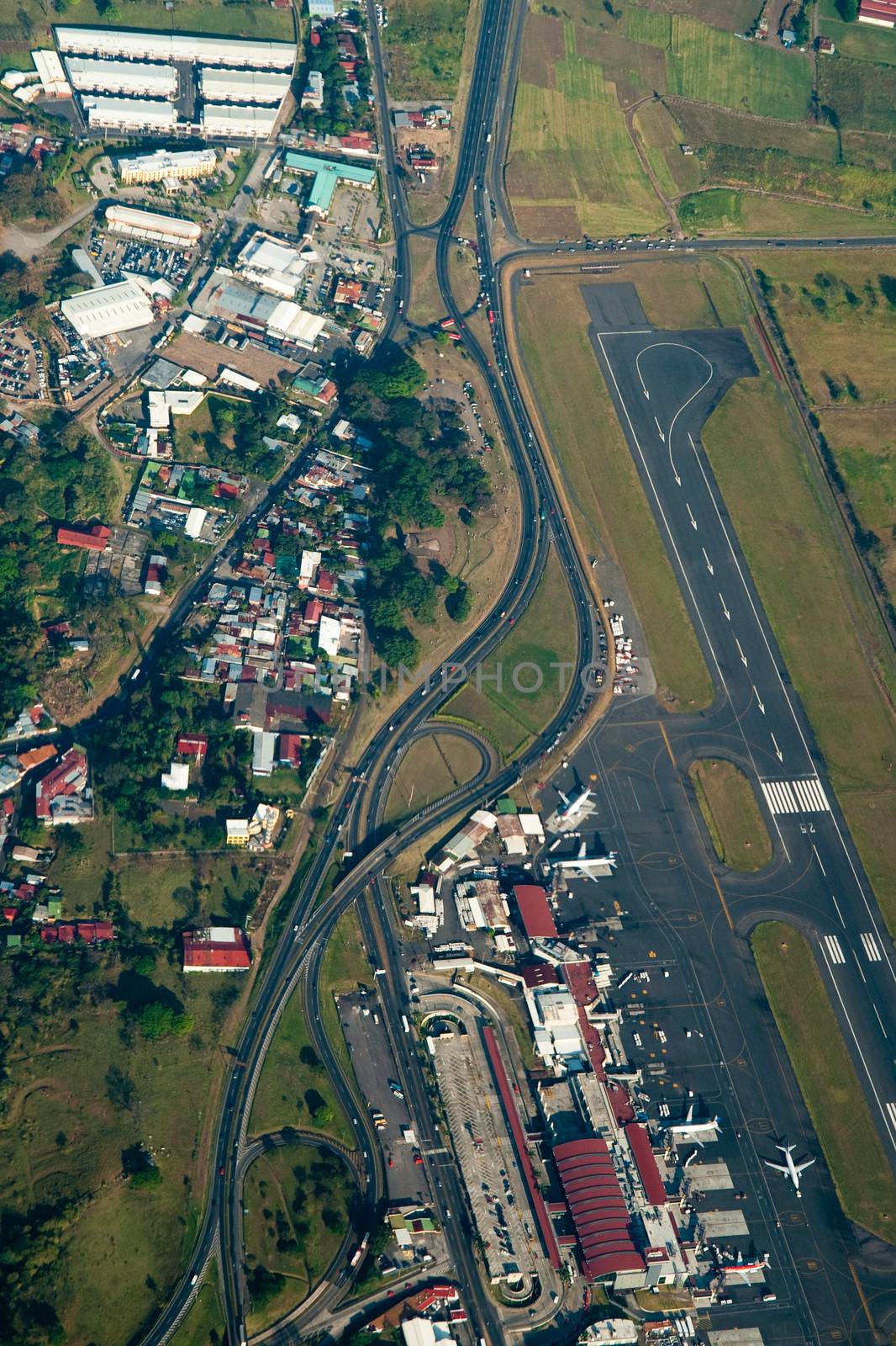 Aerial view of San Jose, Costa Rica.