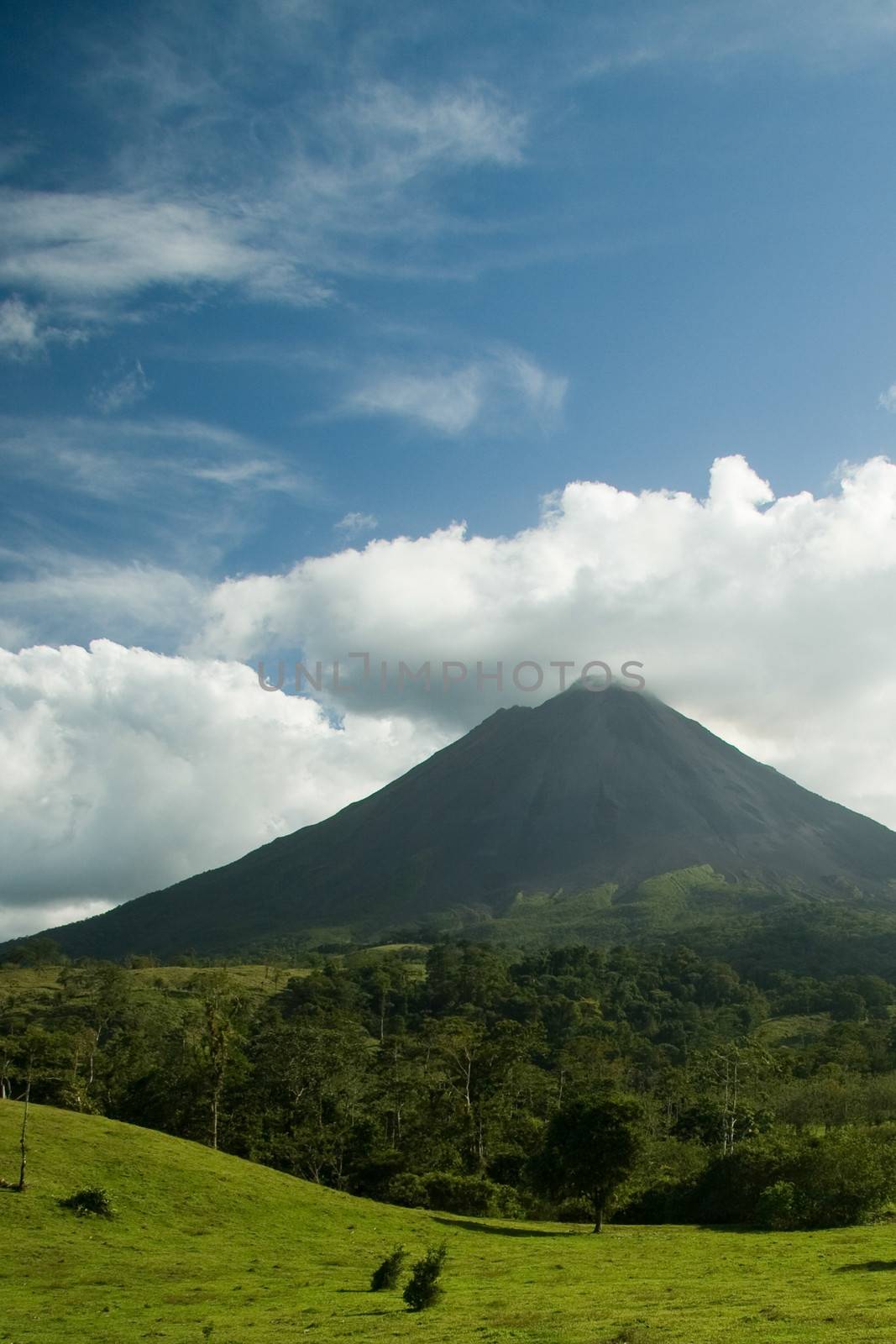 A view of the Arenal volcano in Costa Rica.