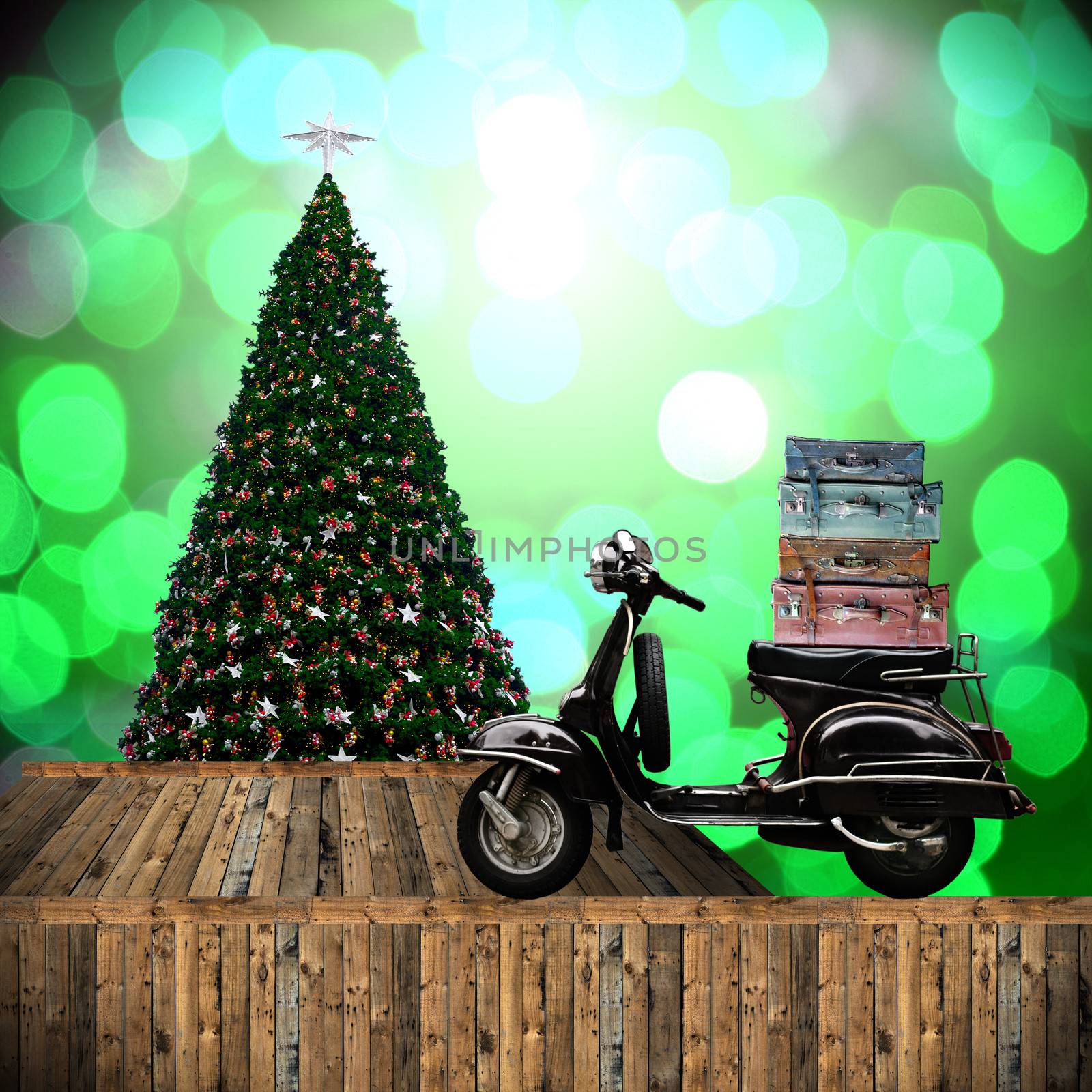 Travel with motocycles in Christmas day by pixbox77