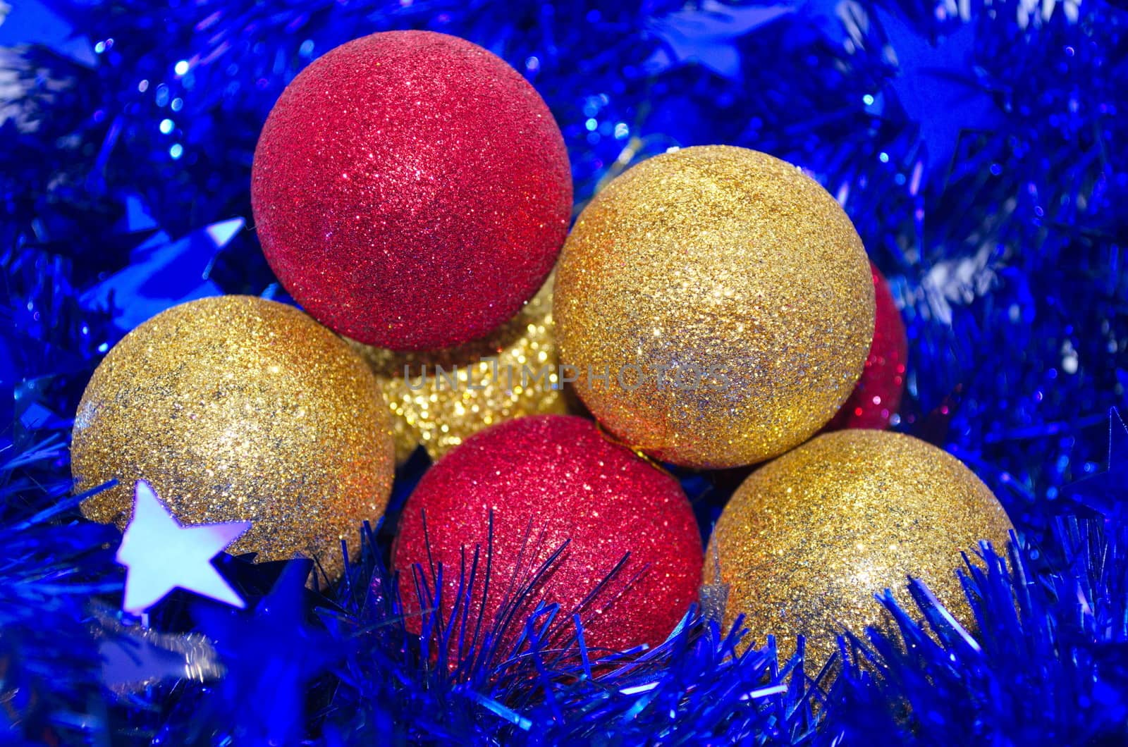 Colorful blue christmas decoration