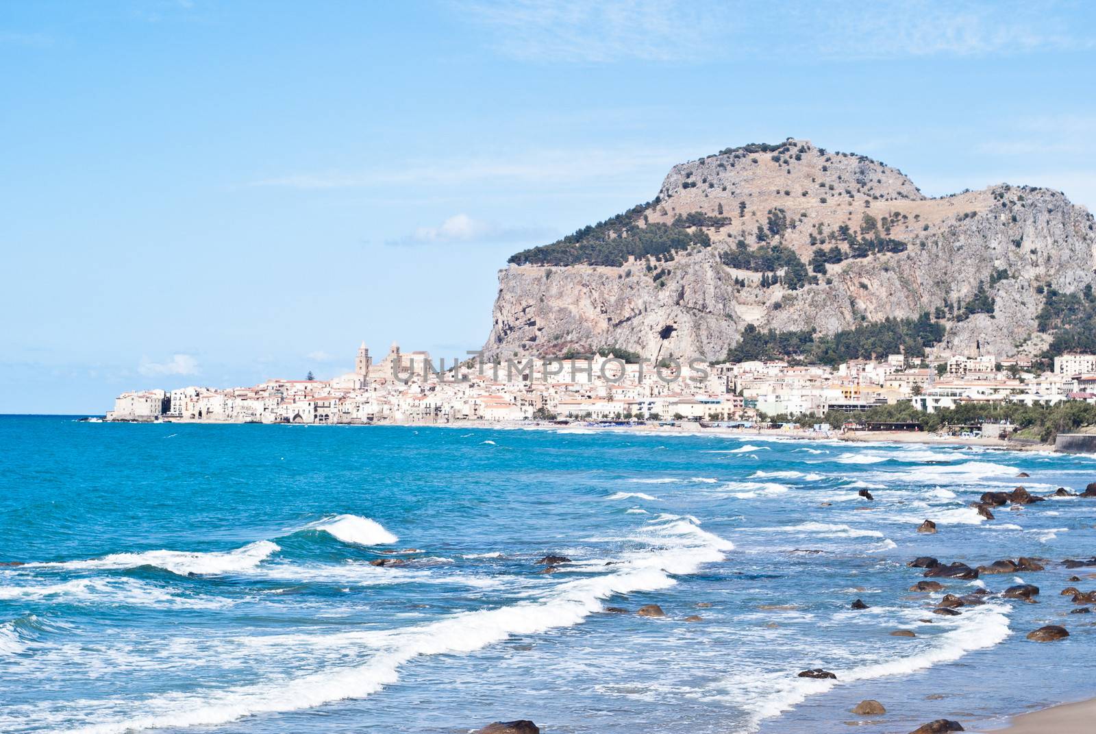 Beautiful View of Cefalù Town In Sicily