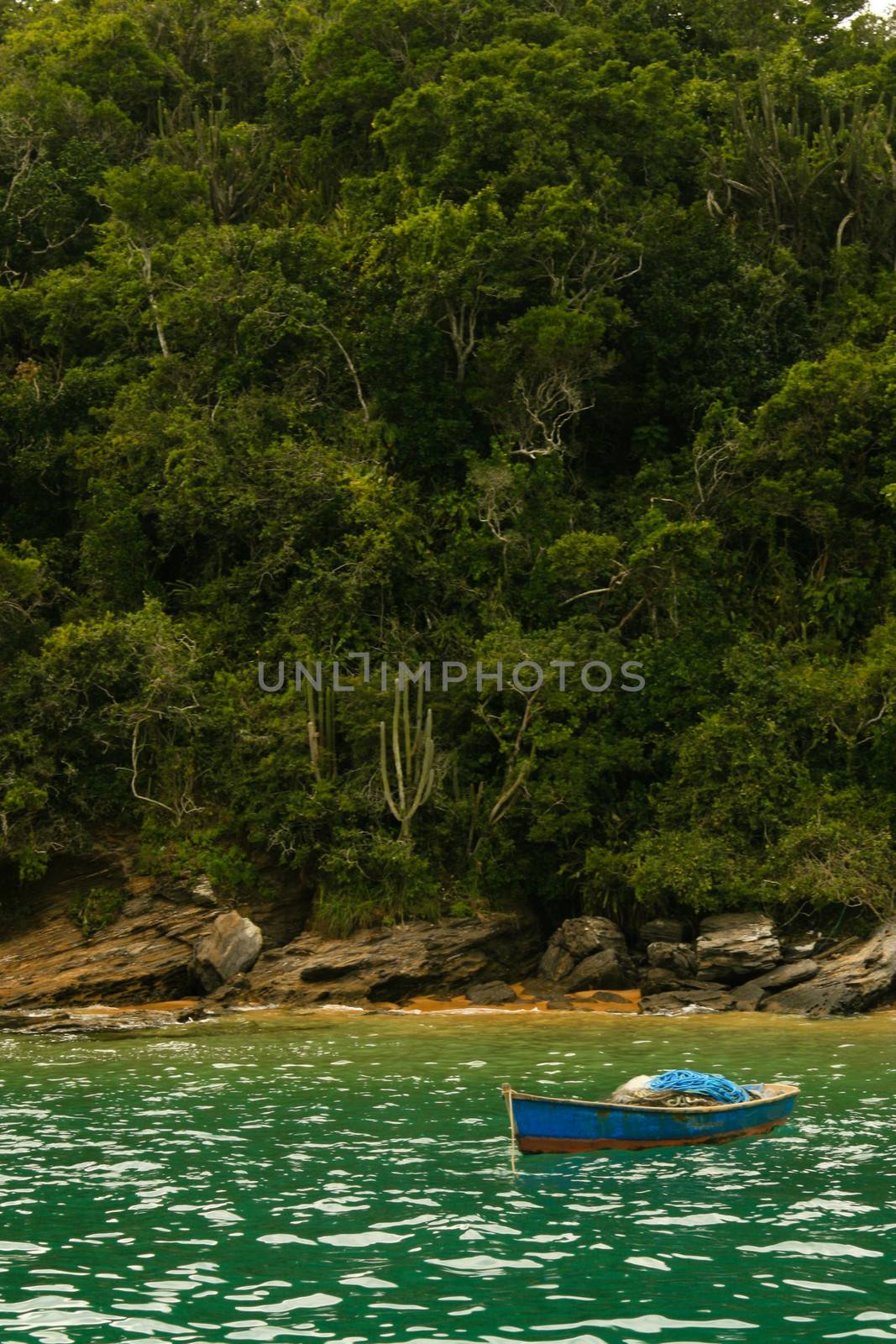 Boat in the sea, Buzios, Rio De Janeiro, Brazil
