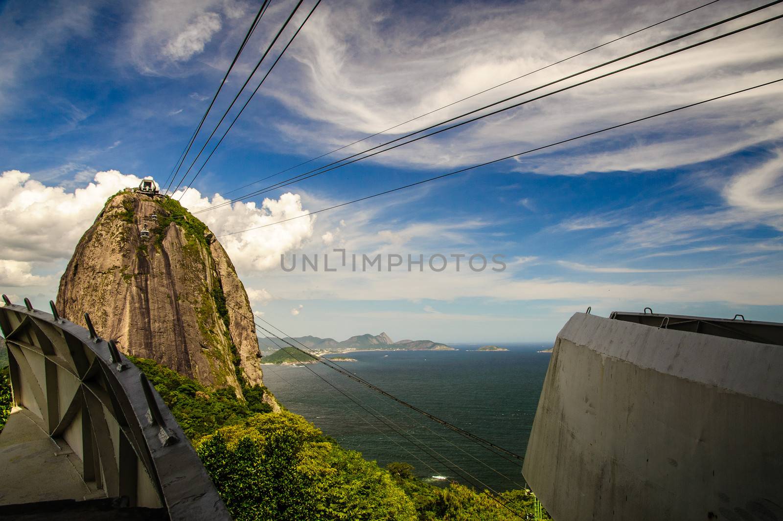 The cableway up to the Sugarloaf Mountain in Rio de Janeiro.