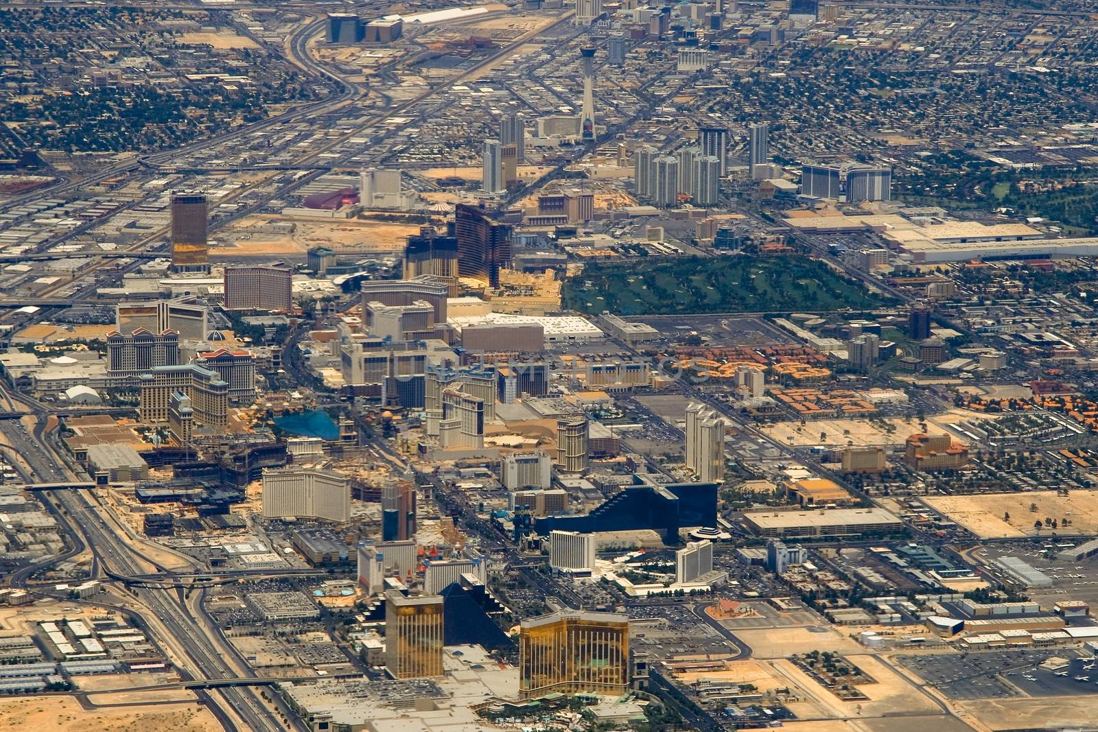 Aerial view of a cityscape, Las Vegas, Nevada, USA