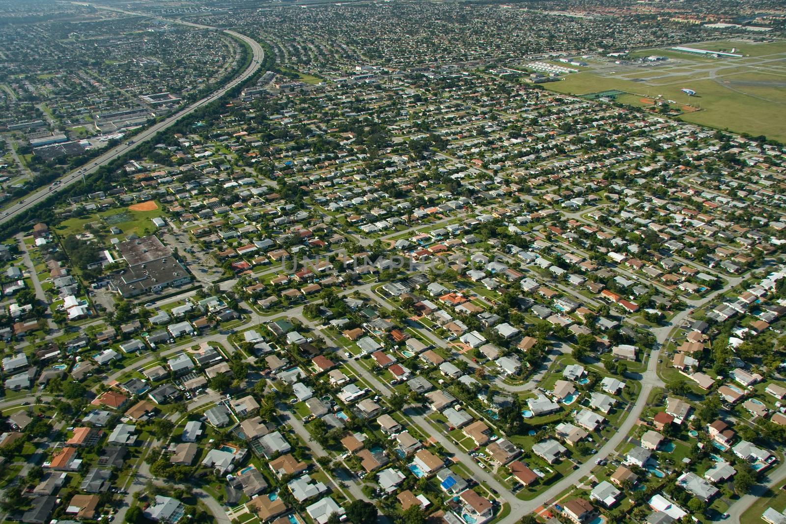 Aerial view of buildings in a city, Miami, Miami-Dade County, Florida, USA