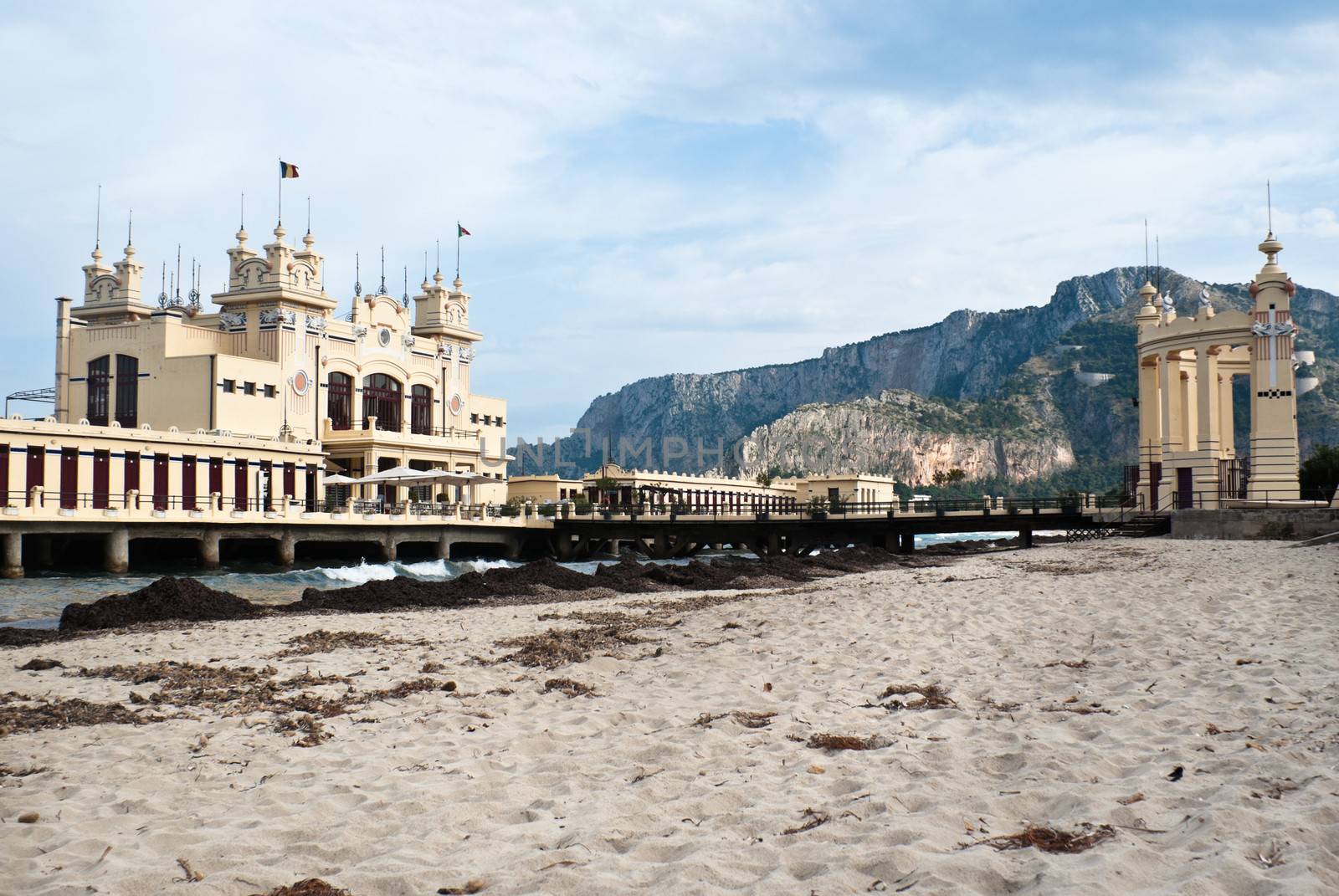 Charleston of Mondello on the beach. Palermo. Sicily- Italy