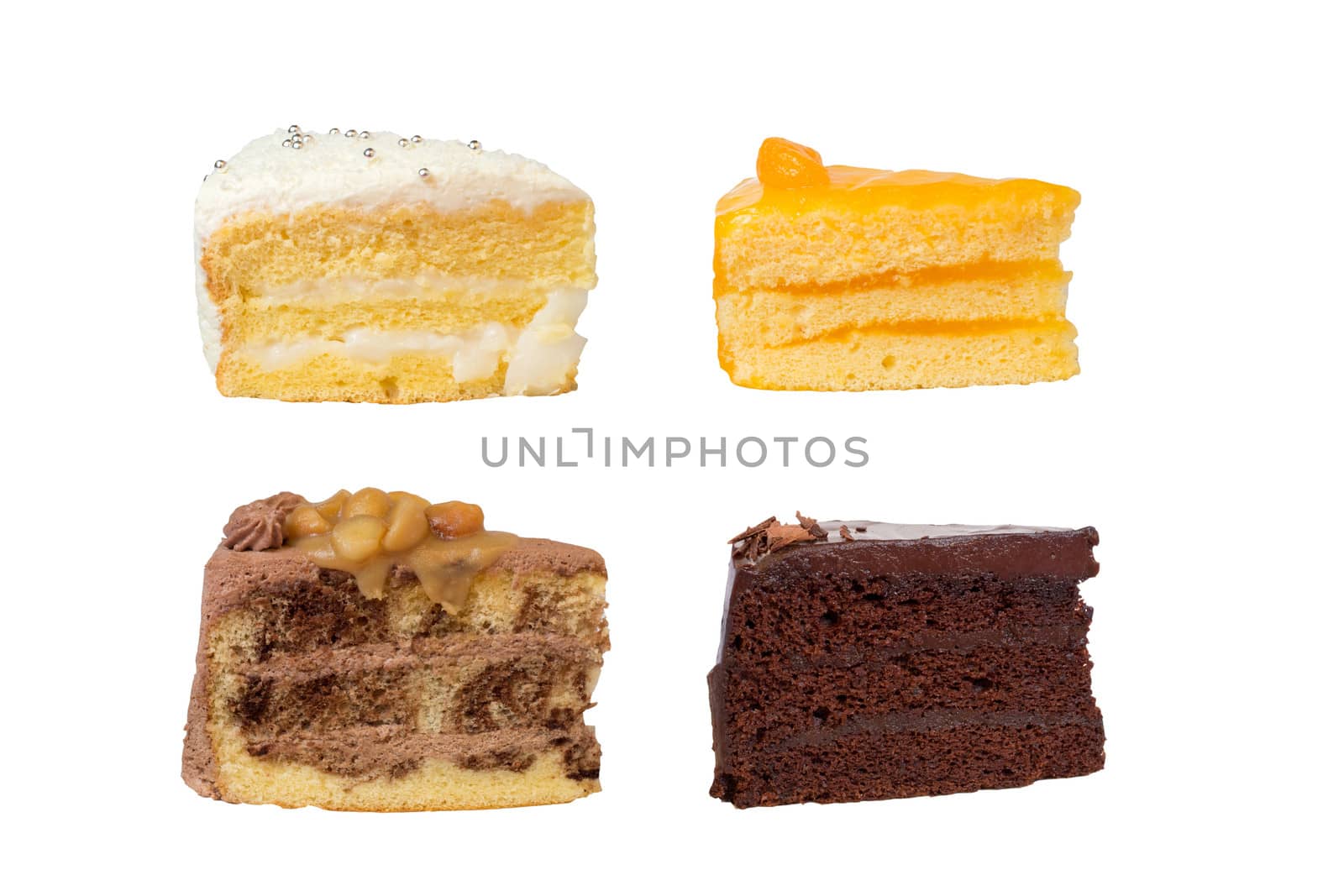 pieces of Cake isolated on white