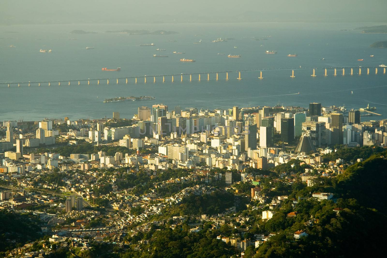 Downtown Rio and the Rio-Niteroi Bridge, Rio De Janeiro, Brazil