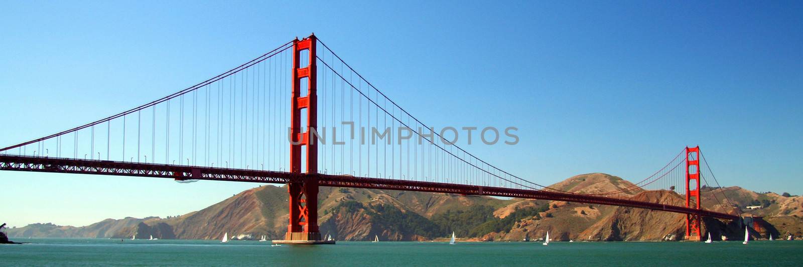 Golden Gate Bridge with mountain in the background, San Francisco Bay, San Francisco, California, USA