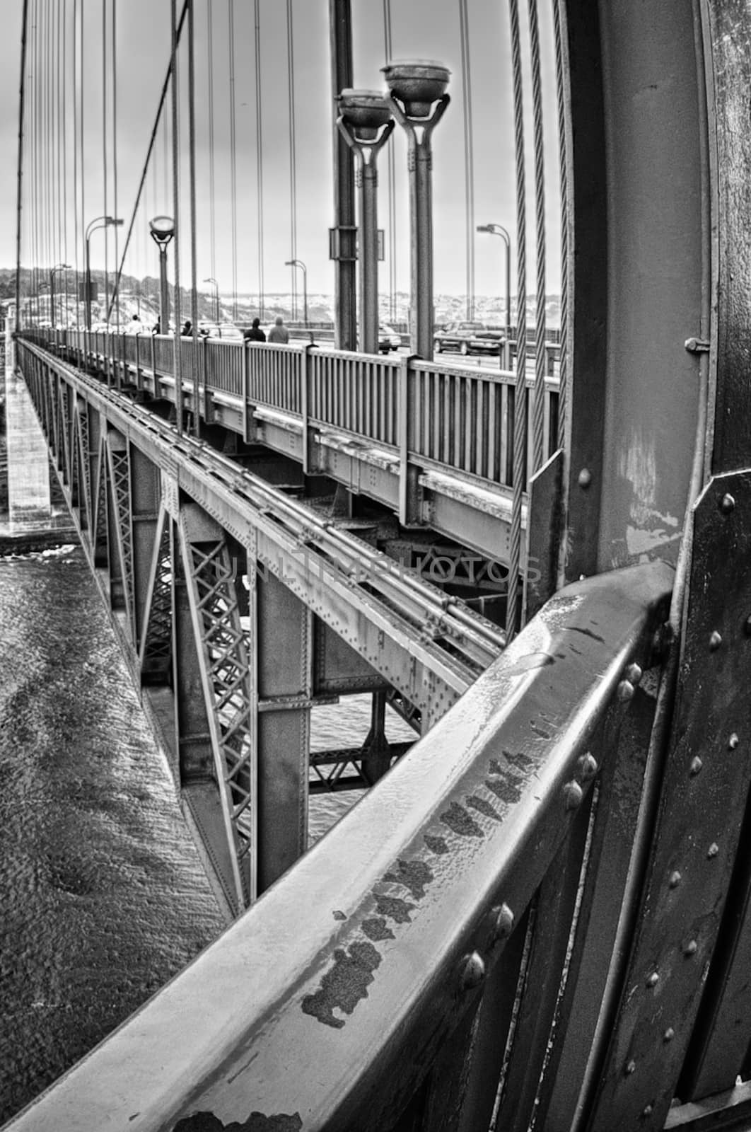 Architectural details of the Golden Gate Bridge, San Francisco Bay, San Francisco, California, USA