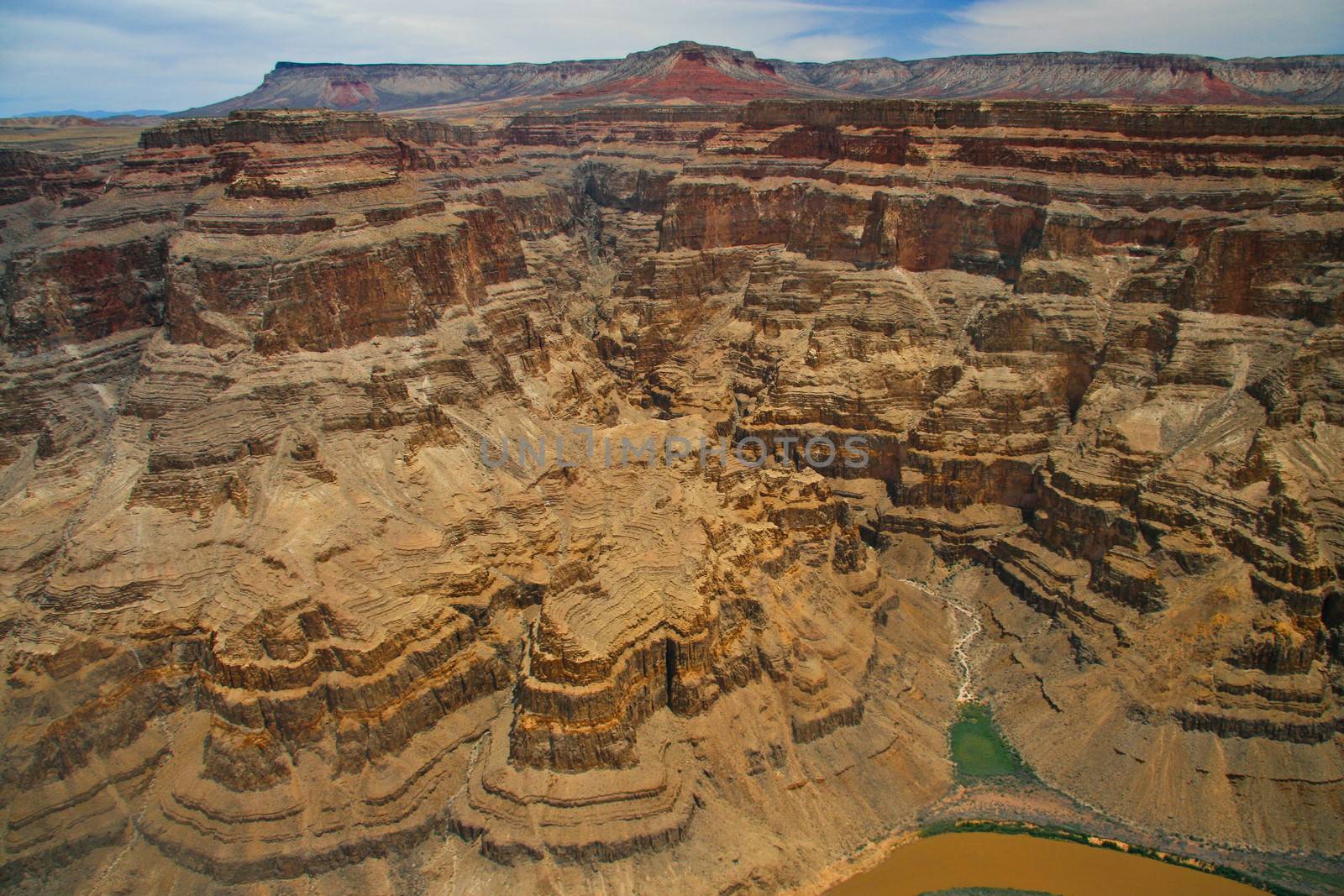 Aerial view of Rock formations in Grand Canyon, Grand Canyon National Park, Arizona, USA