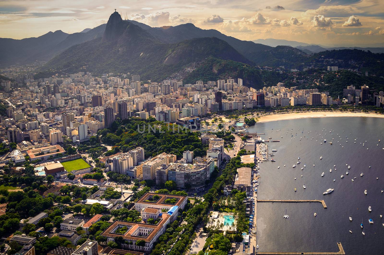 Buildings at the waterfront, Guanabara Bay, Rio De Janeiro, Brazil