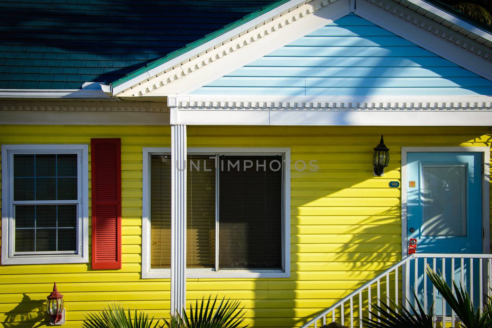 Facade of a house, Fort Myers, Lee County, Florida, USA