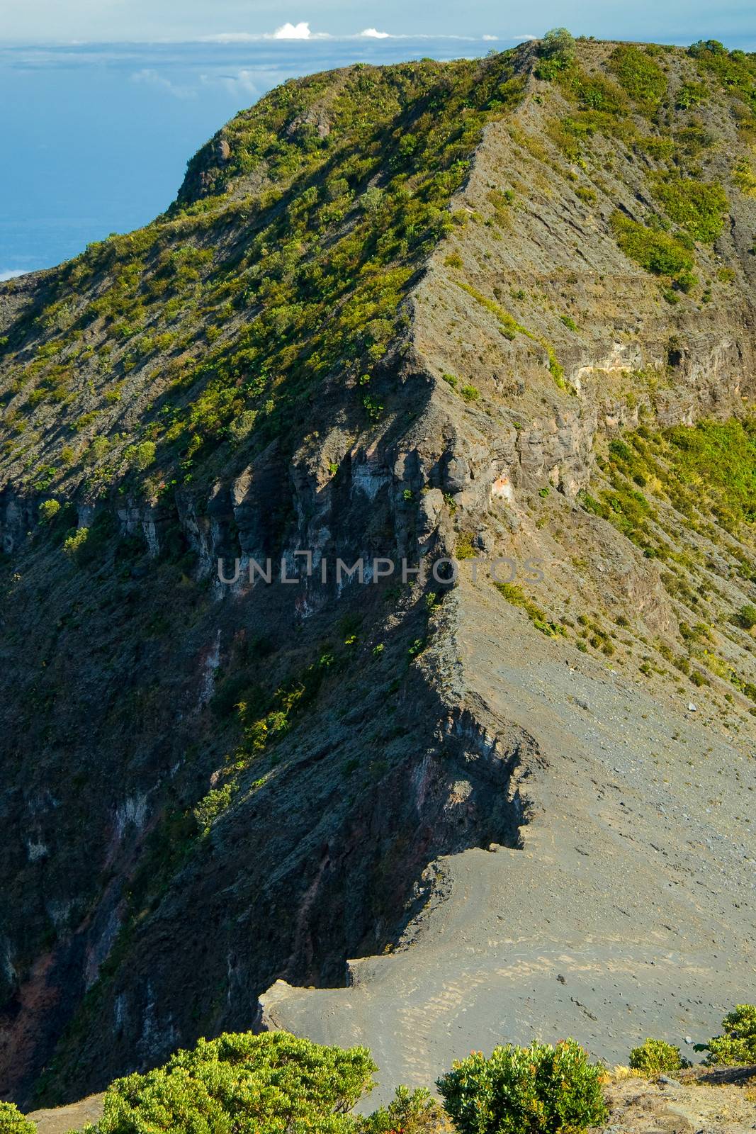 High angle view of a volcano, Irazu, Volcan Irazu National Park, Costa Rica