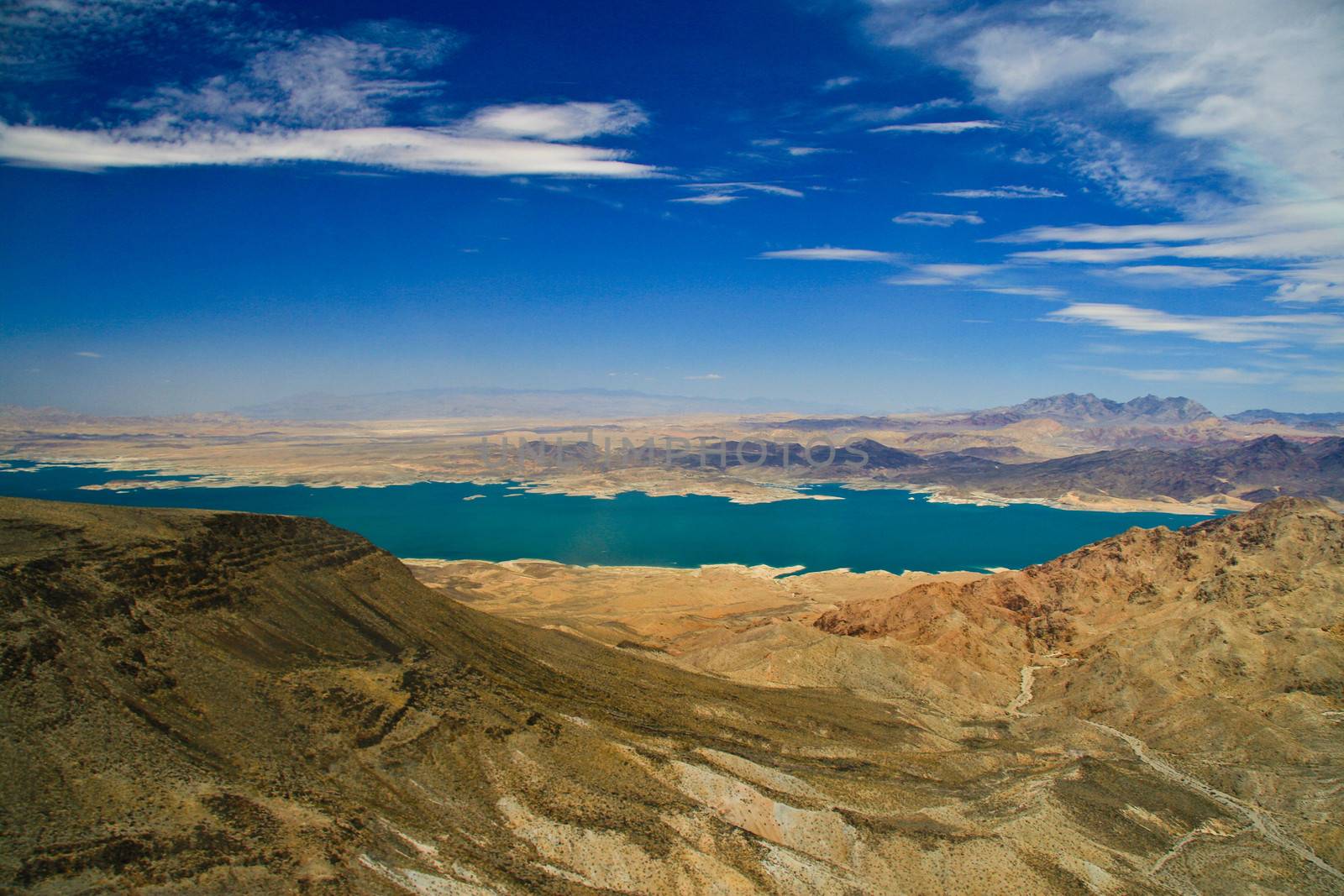 Lake Mead surrounded by rocks, Colorado River, Las Vegas, Nevada, USA