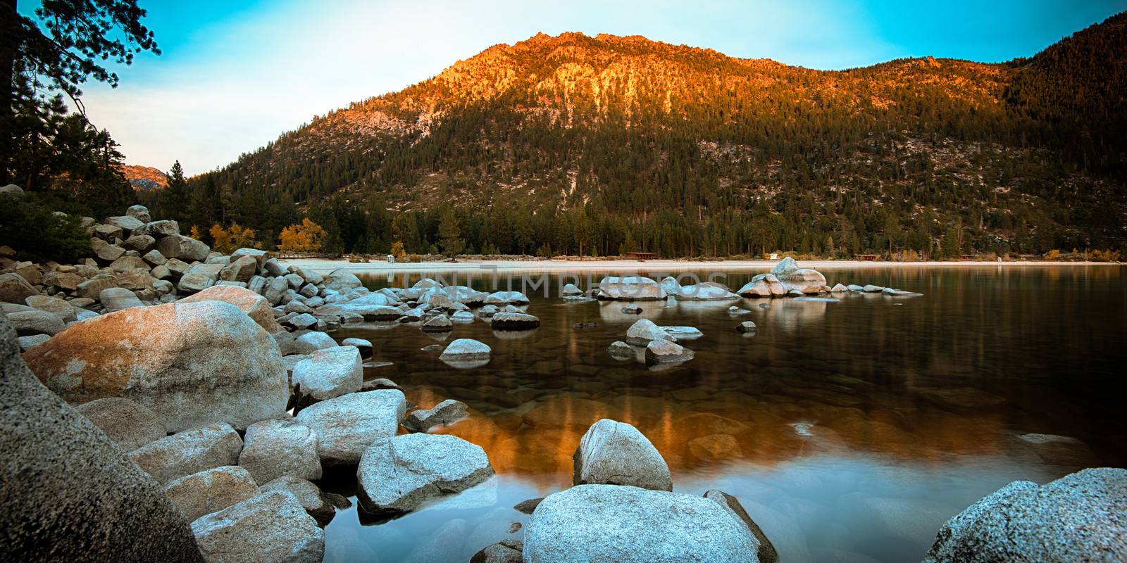 Rocks in a lake, Lake Tahoe, Sierra Nevada, California, USA