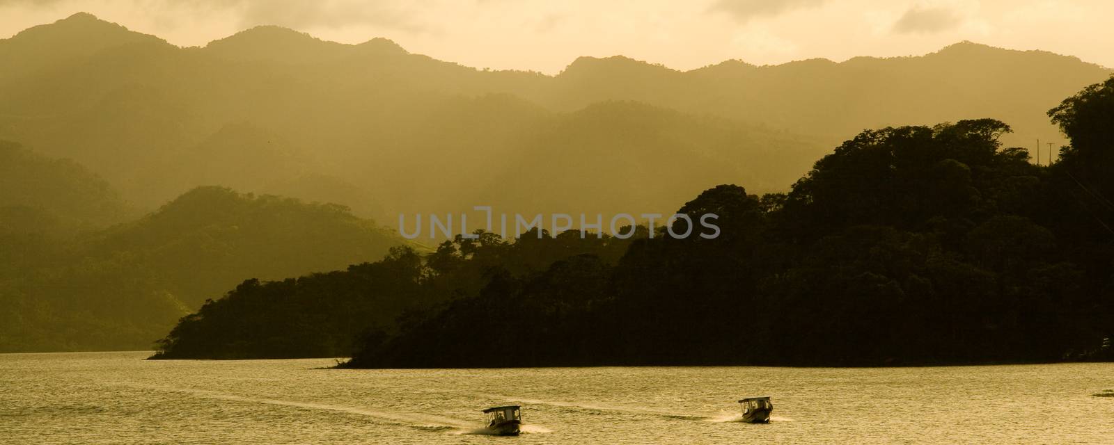 A view of the lake close to the Arenal Volcano in Costa Rica.