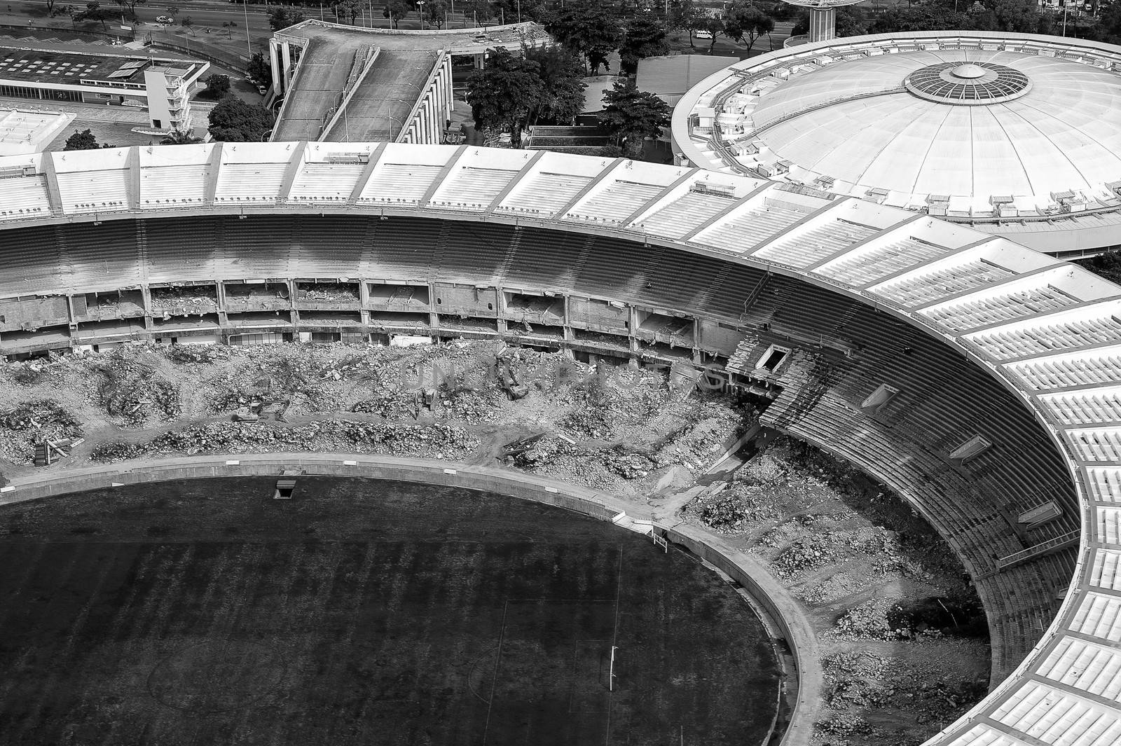 Aerial view of Maracana Stadium, Rio De Janeiro, Brazil