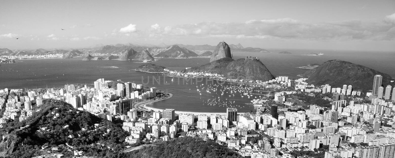 View over Rio de Janeiro and the Guanabara bay.