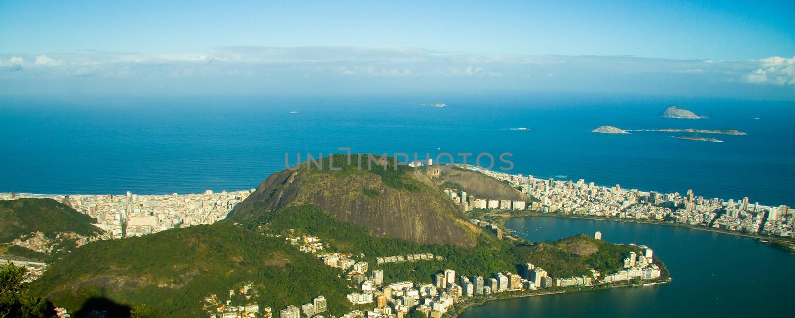 Panoramic aerial view of Rio de Janeiro, Brazil.