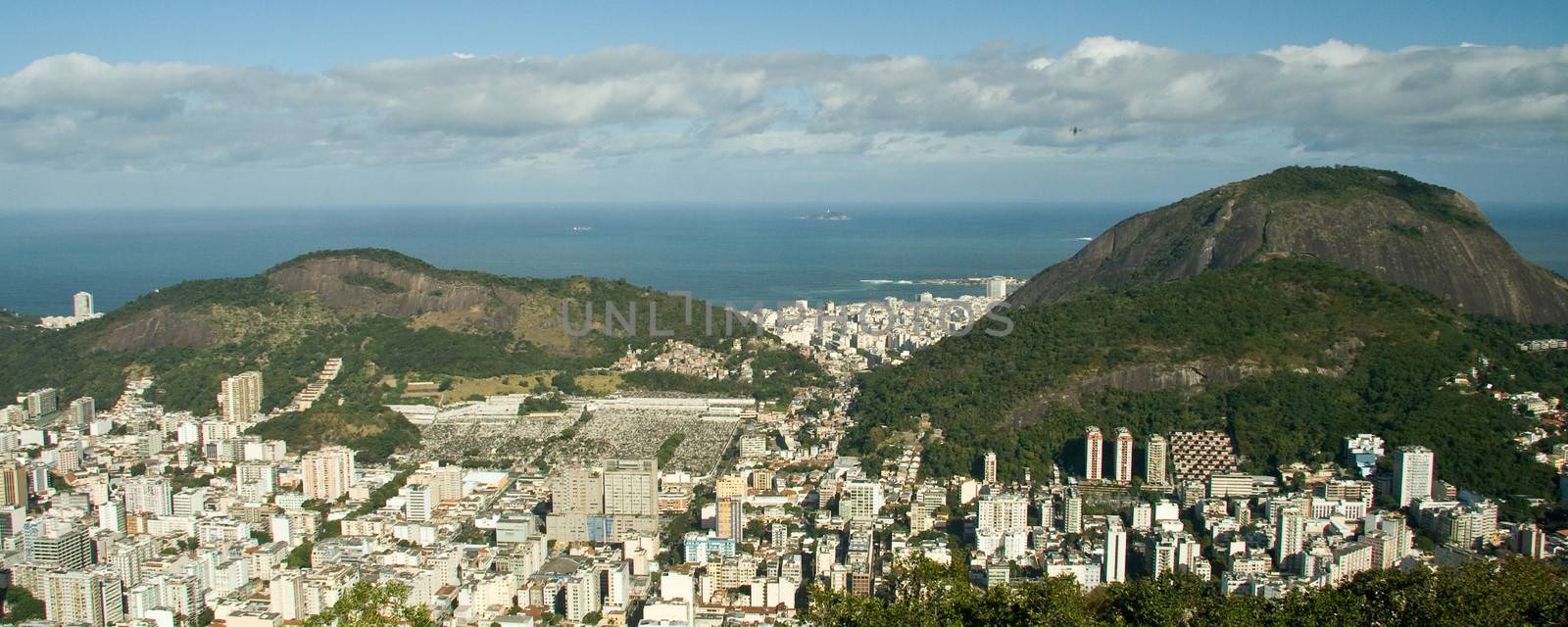 High angle view of Rio De Janeiro's unique landscape, Brazil