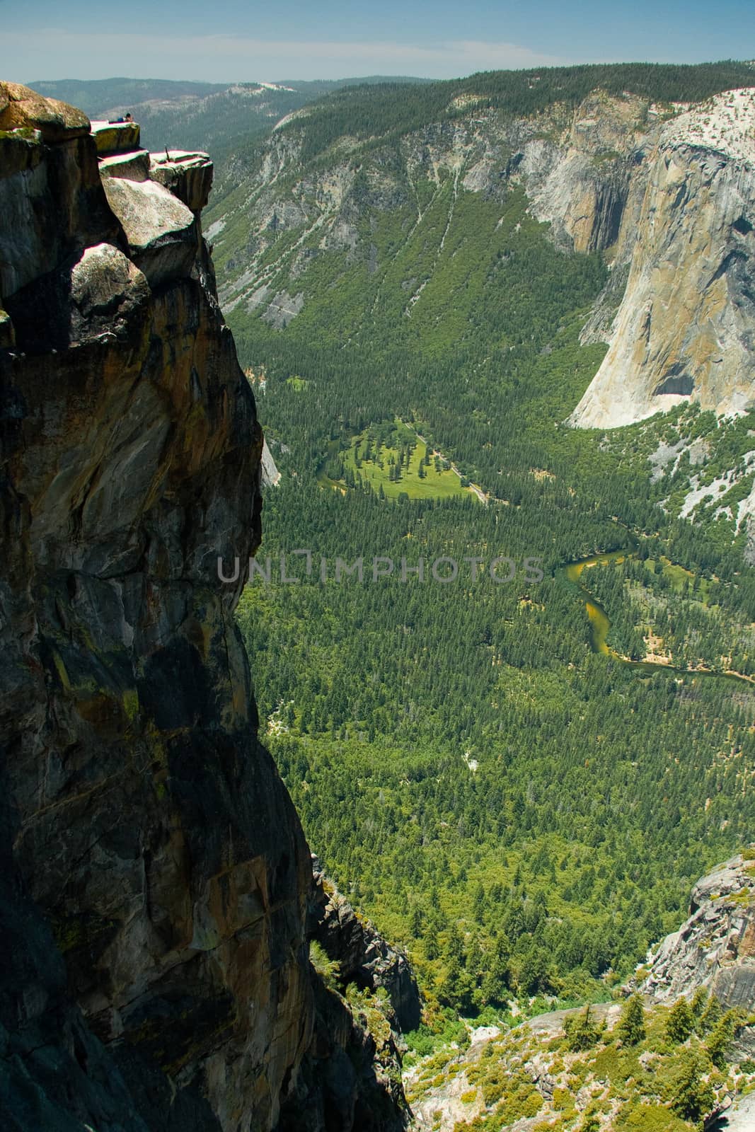 Rock formations in a valley, Taft Point, Yosemite Valley, Yosemite National Park, California, USA