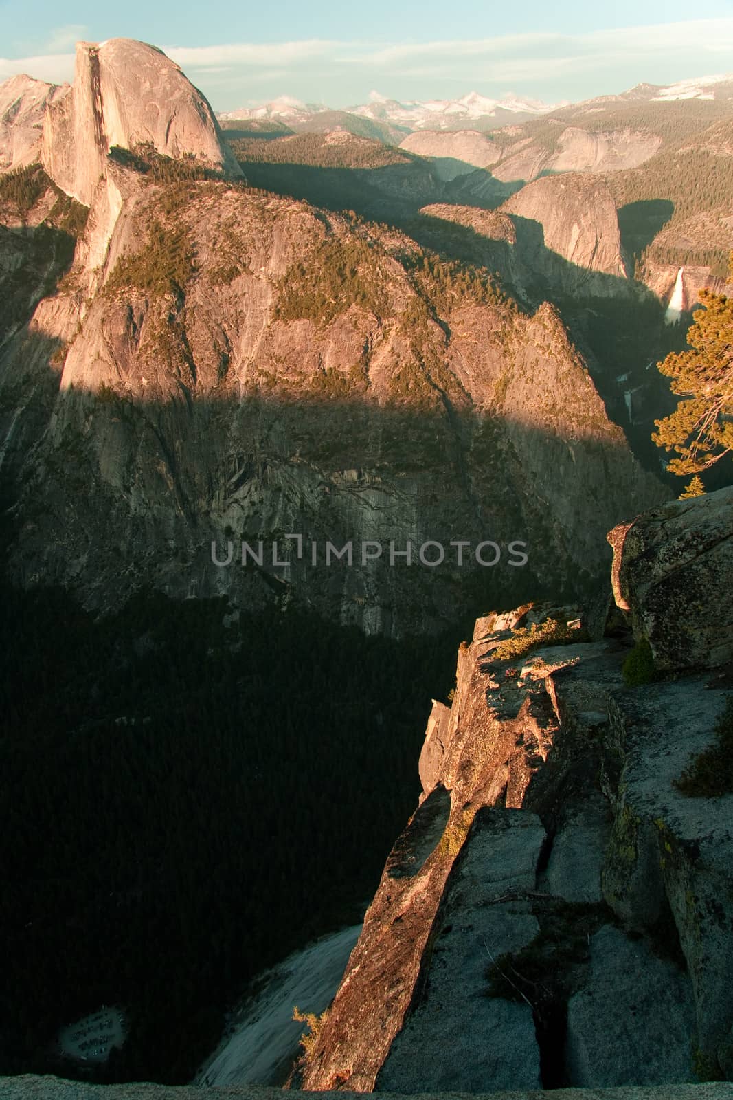 Rock formations in a valley, Glacier Point, Yosemite Valley, Yosemite National Park, California, USA