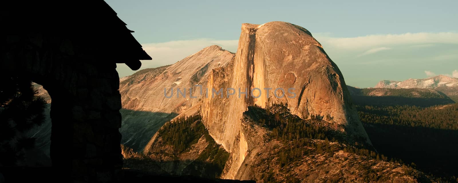 Rock formations in a valley, Glacier Point, Yosemite Valley, Yosemite National Park, California, USA
