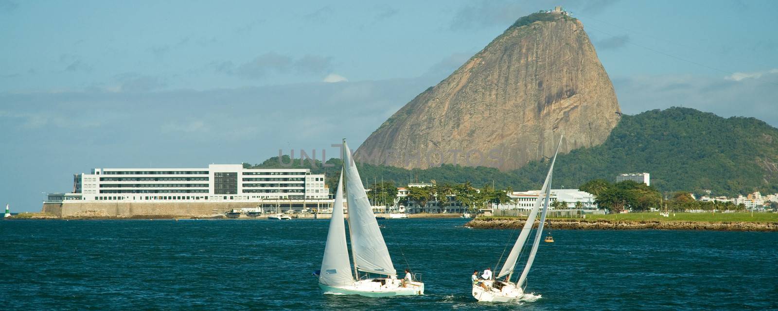 Sailboats in front of Sugarloaf Mountain, Rio De Janeiro, Brazil