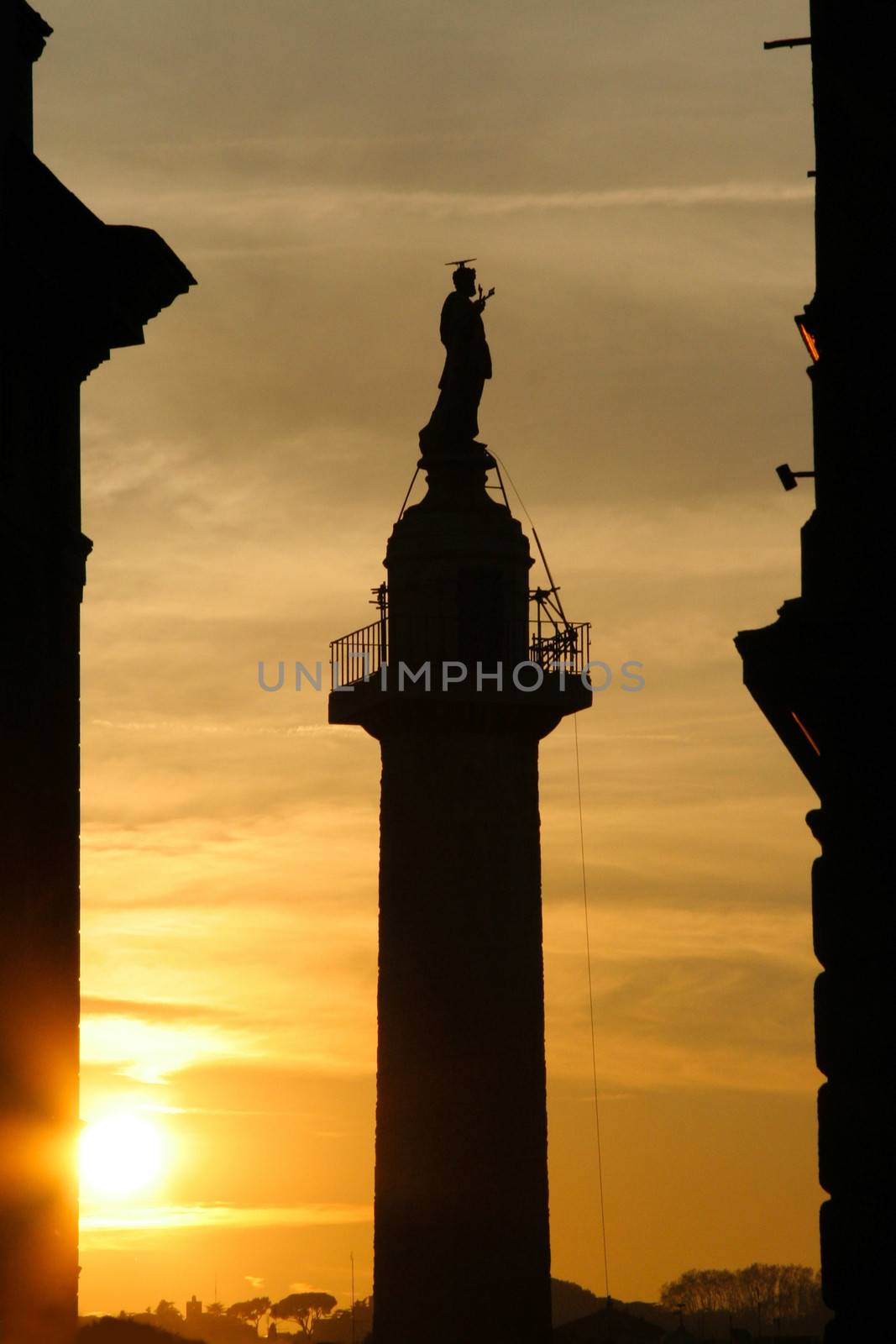 Low angle view of a column, Trajan's Column, Rome, Rome Province, Lazio, Italy