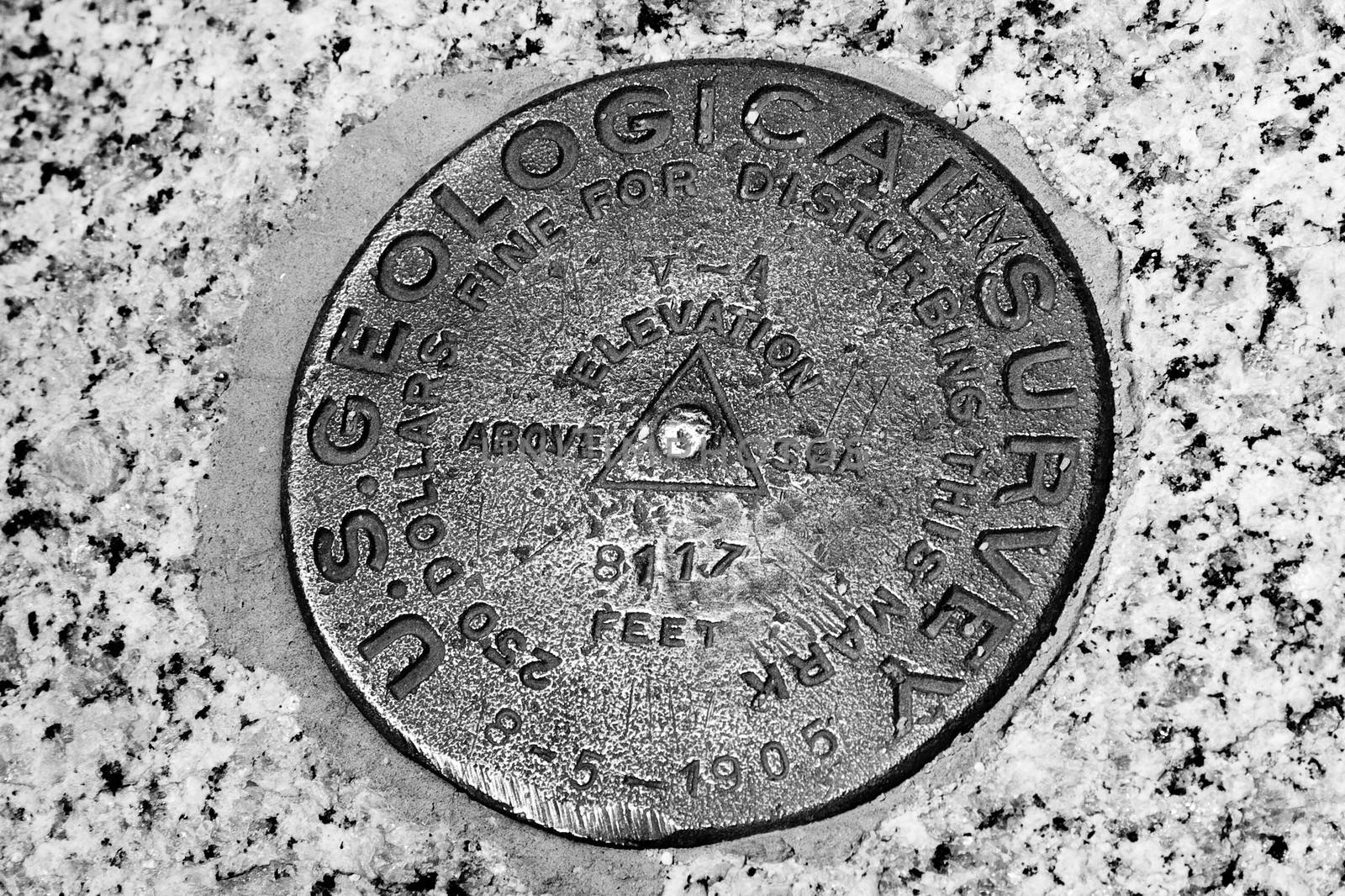 Close-up of a U.S. Geological Survey sign, Yosemite Valley, Yosemite National Park, California, USA