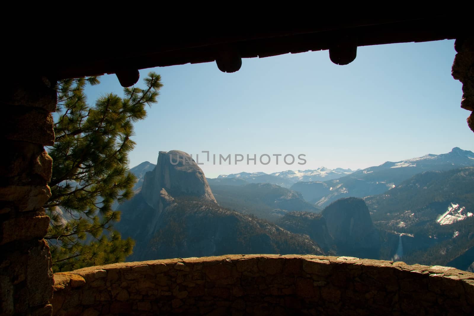 Valley viewed through from an observation point, Glacier Point, Yosemite Valley, Yosemite National Park, California, USA