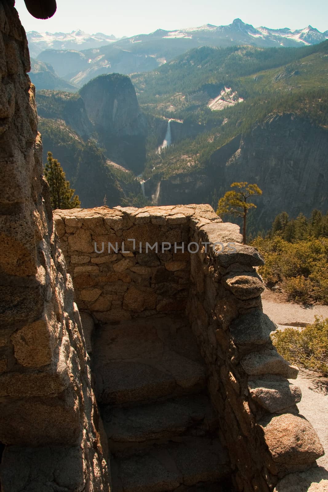 Valley viewed through from an observation point, Glacier Point, Yosemite Valley, Yosemite National Park, California, USA