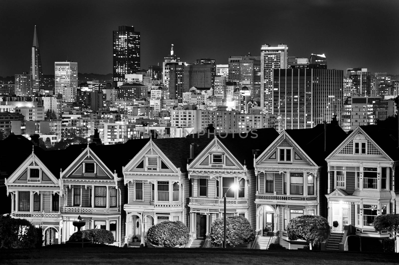 Victorian style houses, Alamo Square, San Francisco, California, by CelsoDiniz