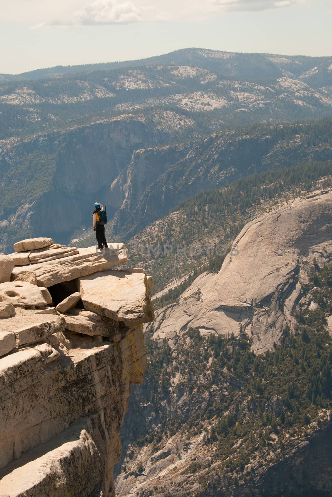 A view from the Half Dome in Yosemite National Park in California.