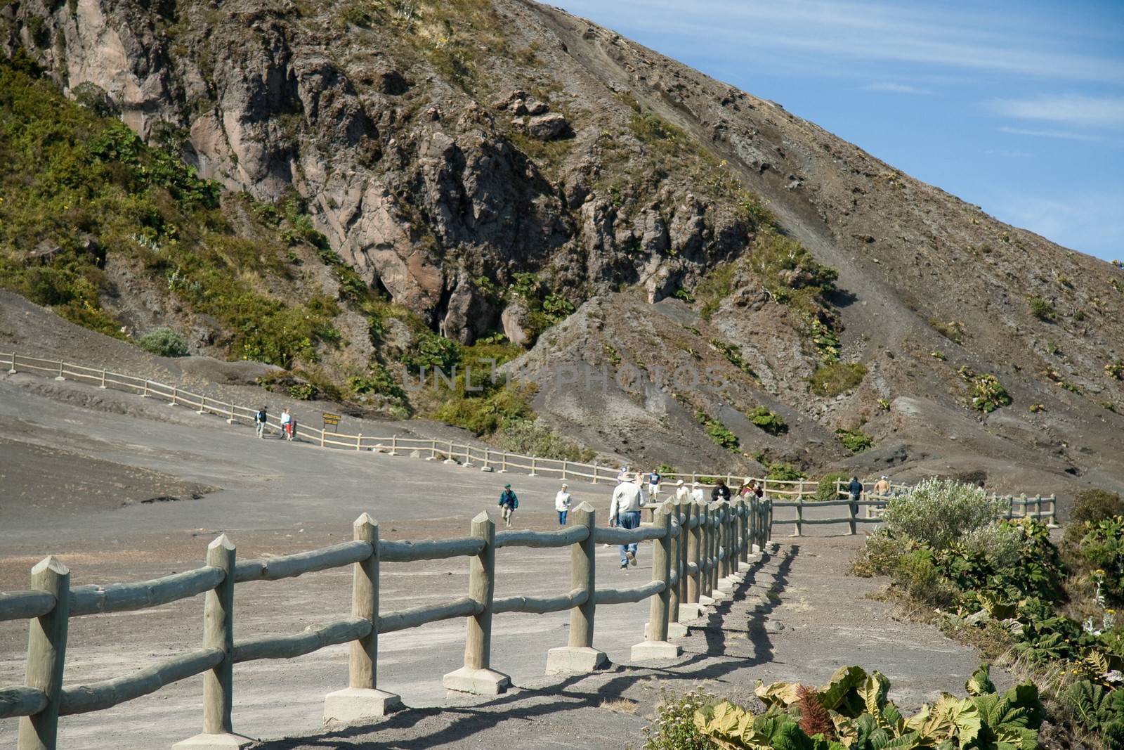 The walkway at Irazu volcano in Costa Rica.