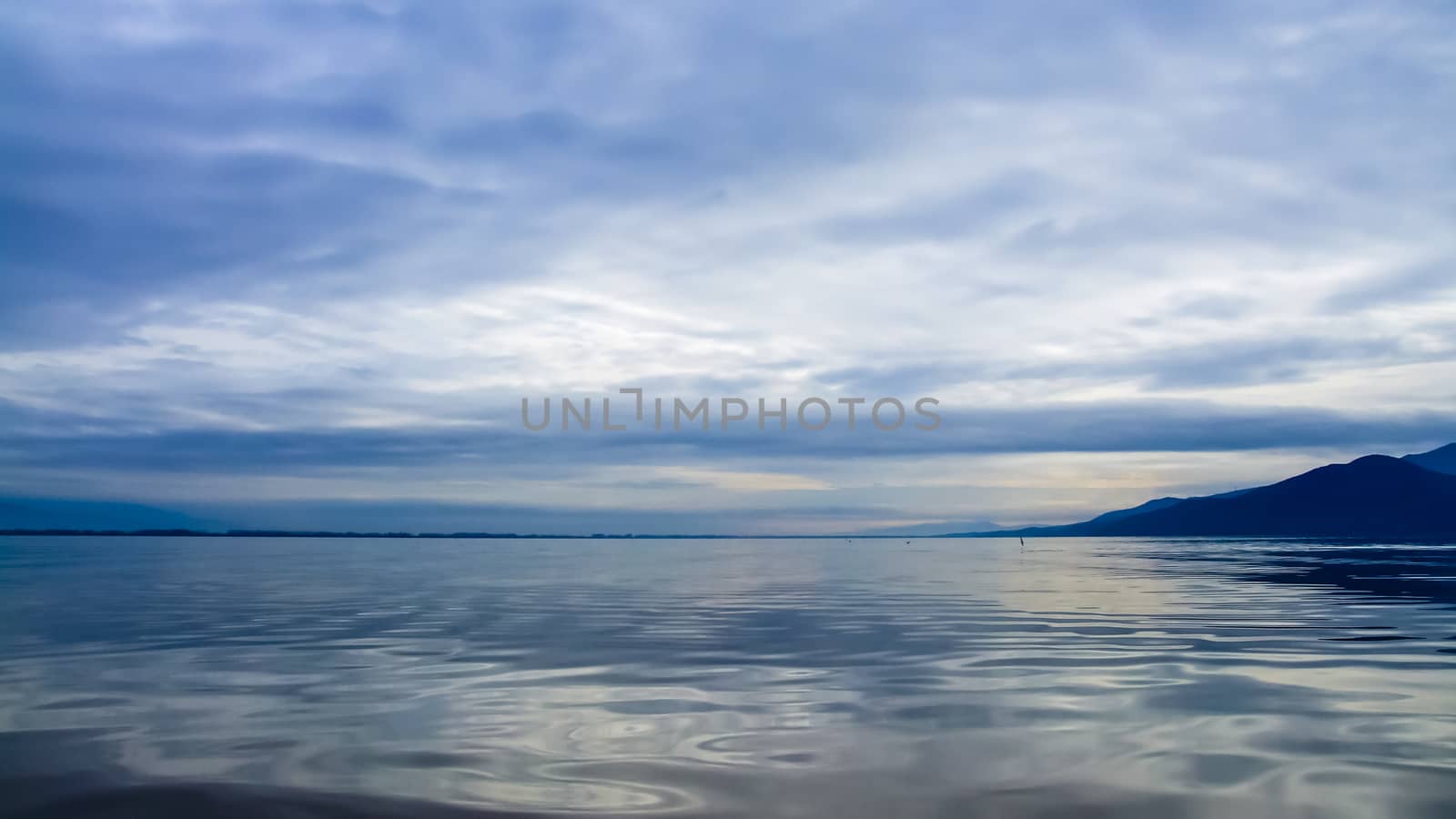 Dramatic Stormy Clouds on the Lake Kerkini