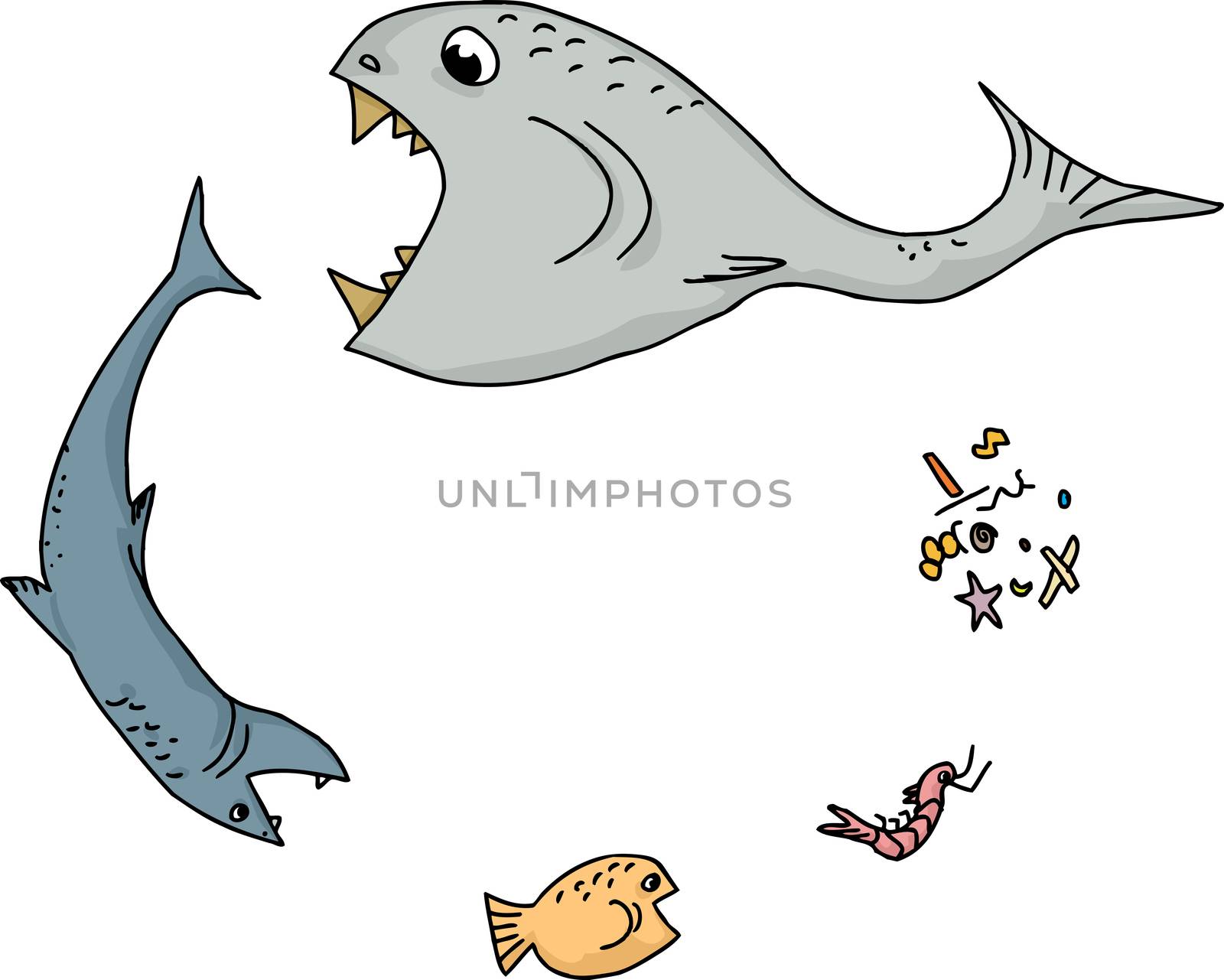 Ocean Food Chain Cartoon by TheBlackRhino